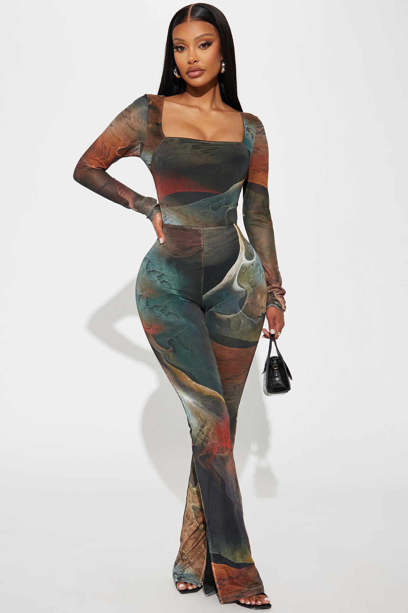 Lost In A Trance Mesh Jumpsuit