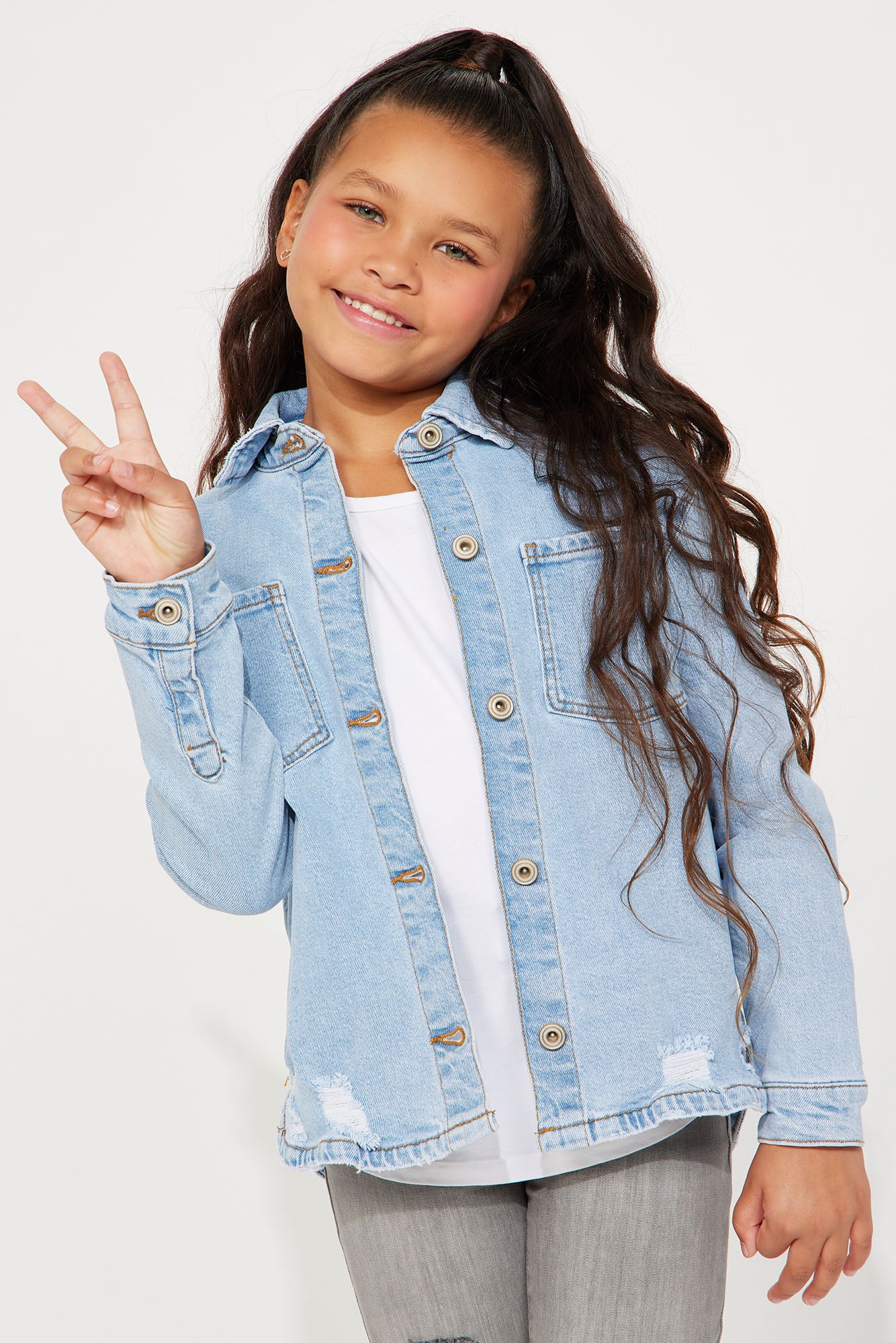 Mini Had Me At Hello Denim Shacket