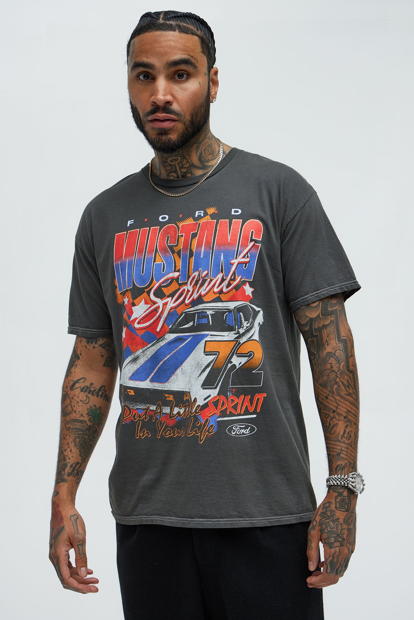 Ford Mustang 72 Sprint Oversized Short Sleeve Tee