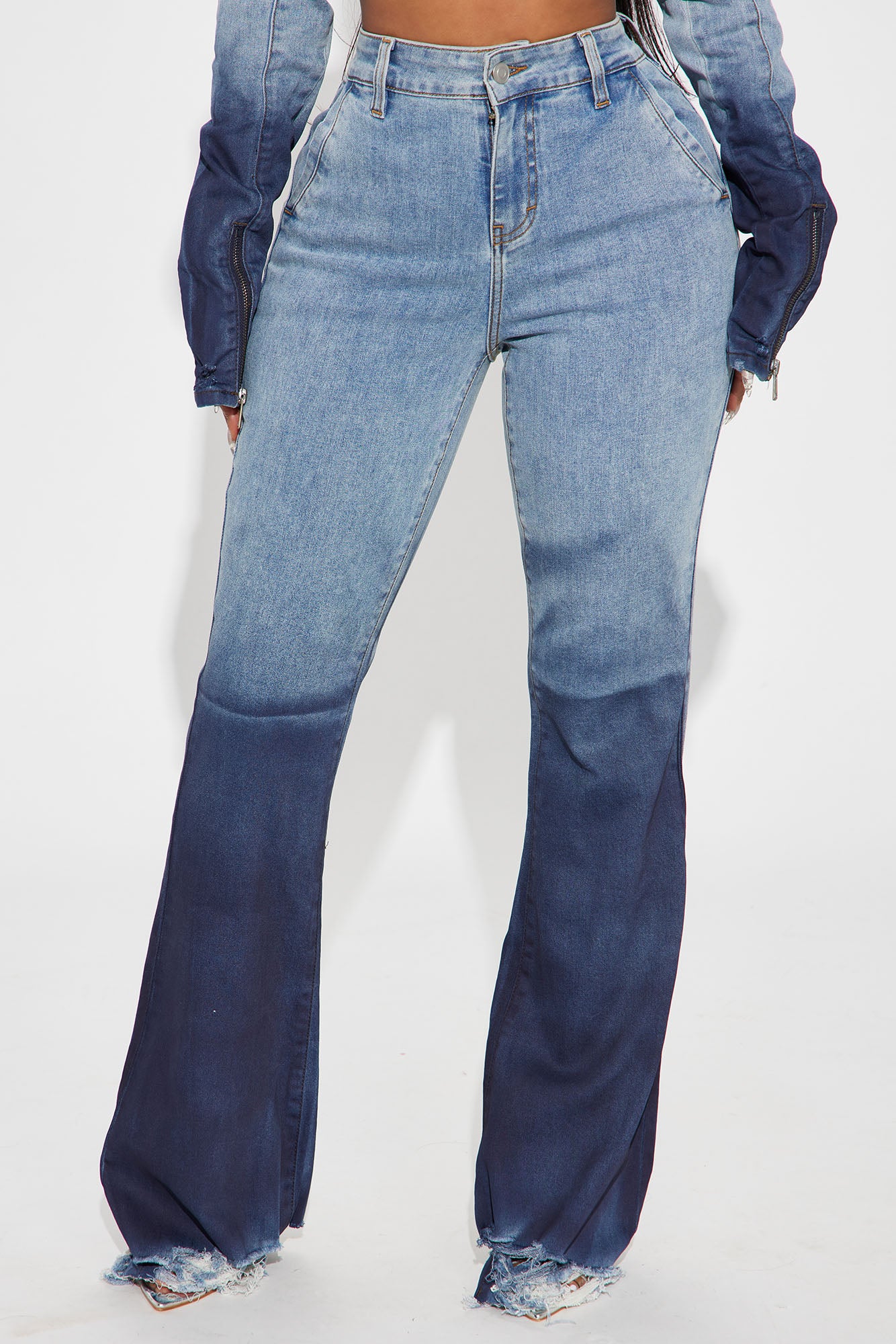 Out Of Reach Ombre Straight Leg Jeans