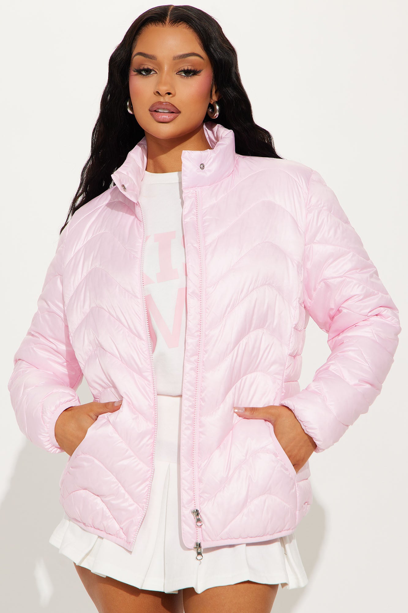 Sky High Quilted Lightweight Puffer Coat