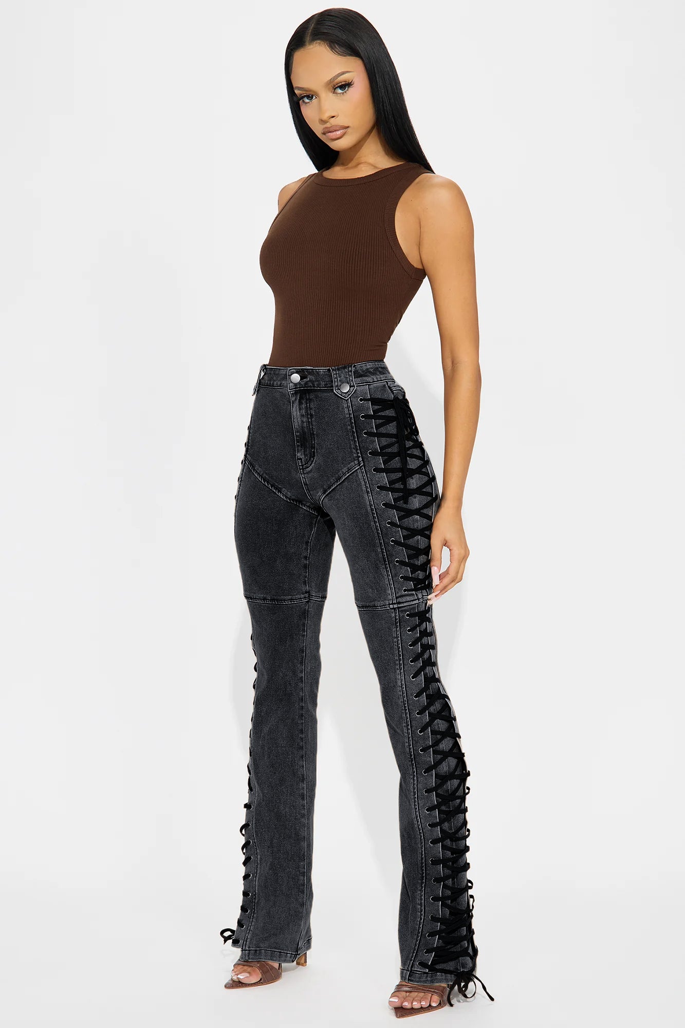 After Hours Lace Up Flare Pant