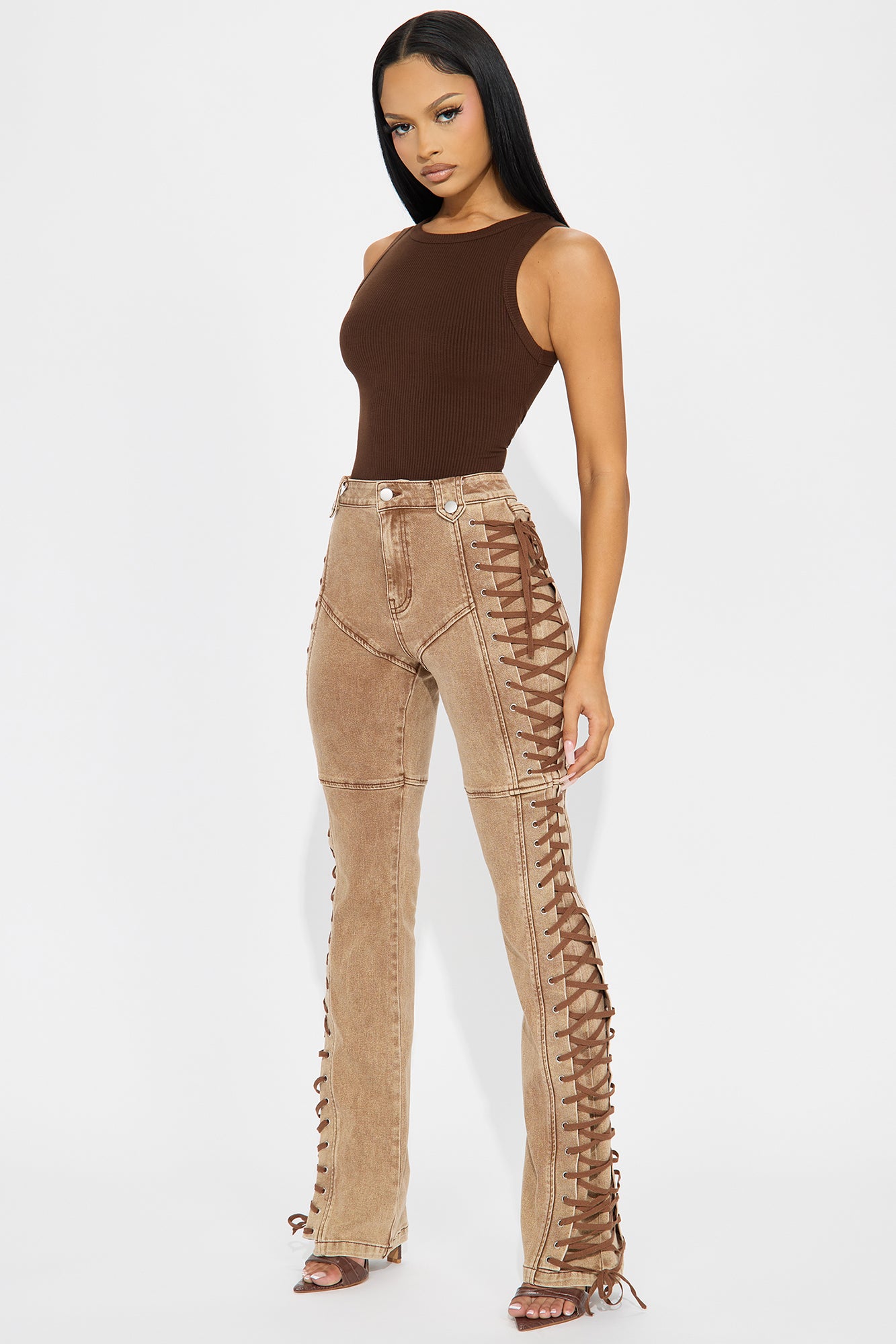 After Hours Lace Up Flare Pant