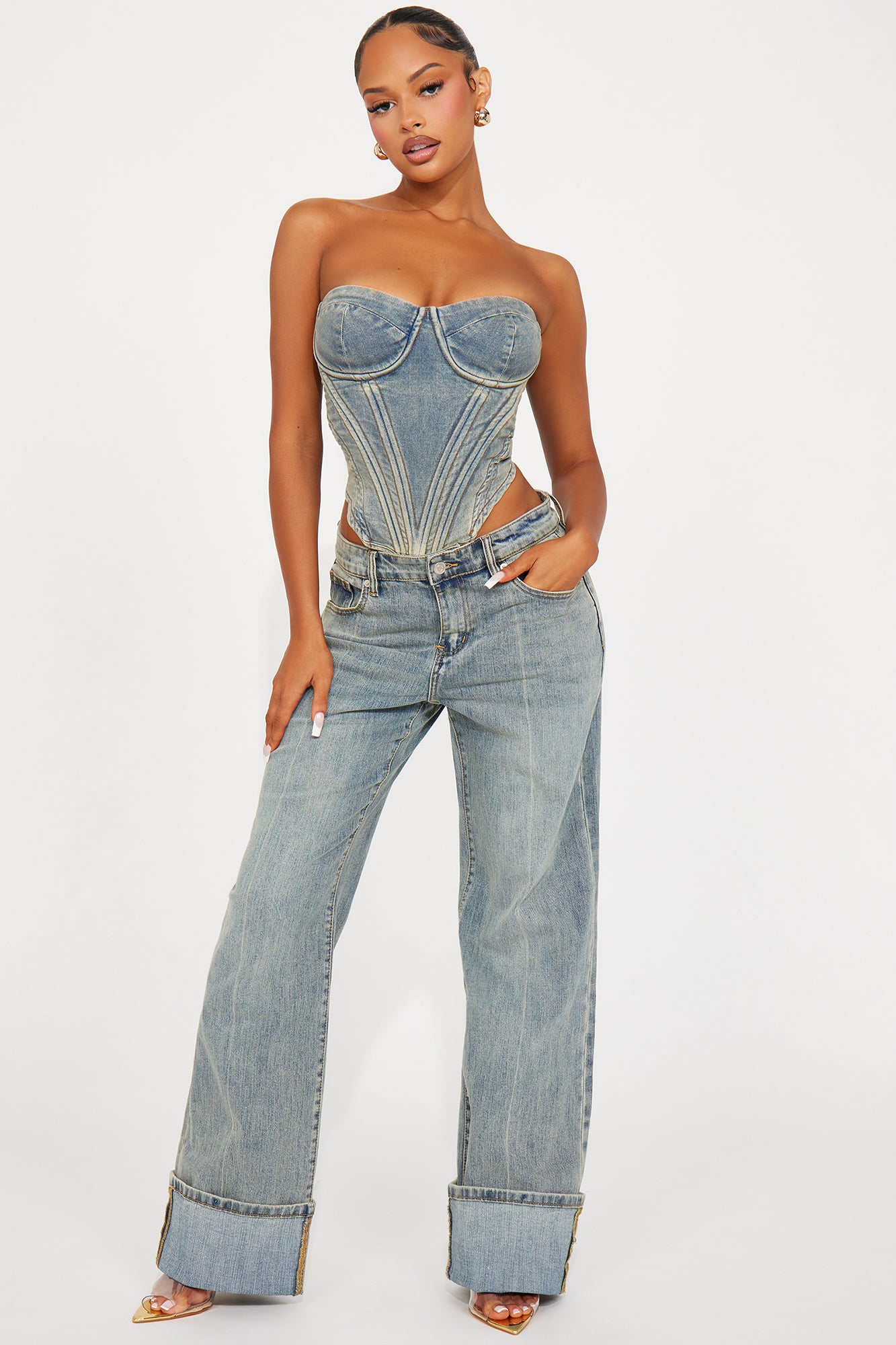It's Clear To See Tinted Stretch Straight Leg Jeans