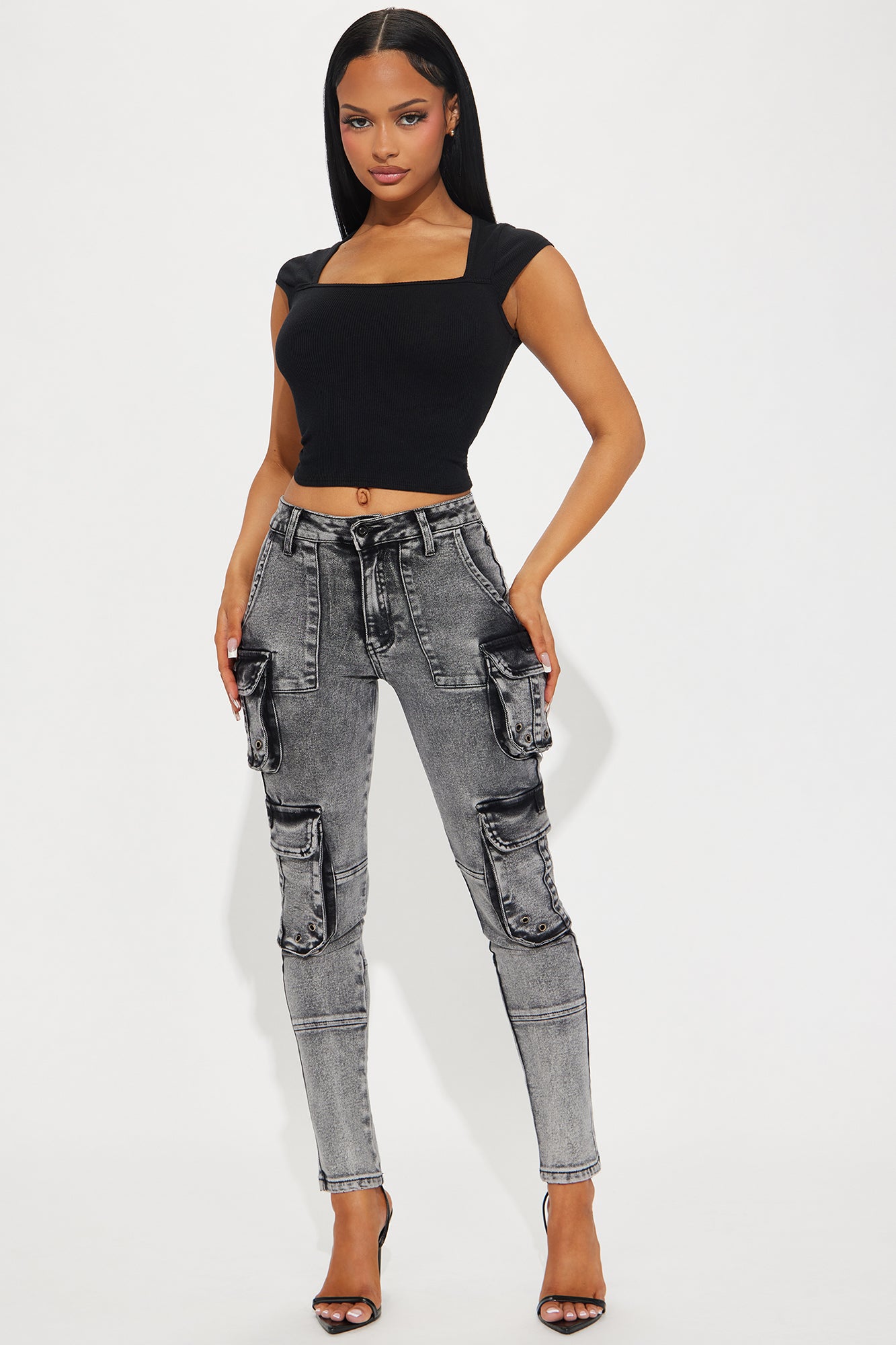 Dealing With It Cargo Stretch Skinny Jeans