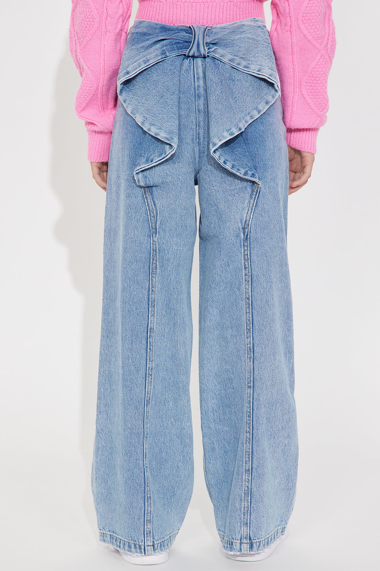 Mini Brianca Bow Wide Leg Jeans