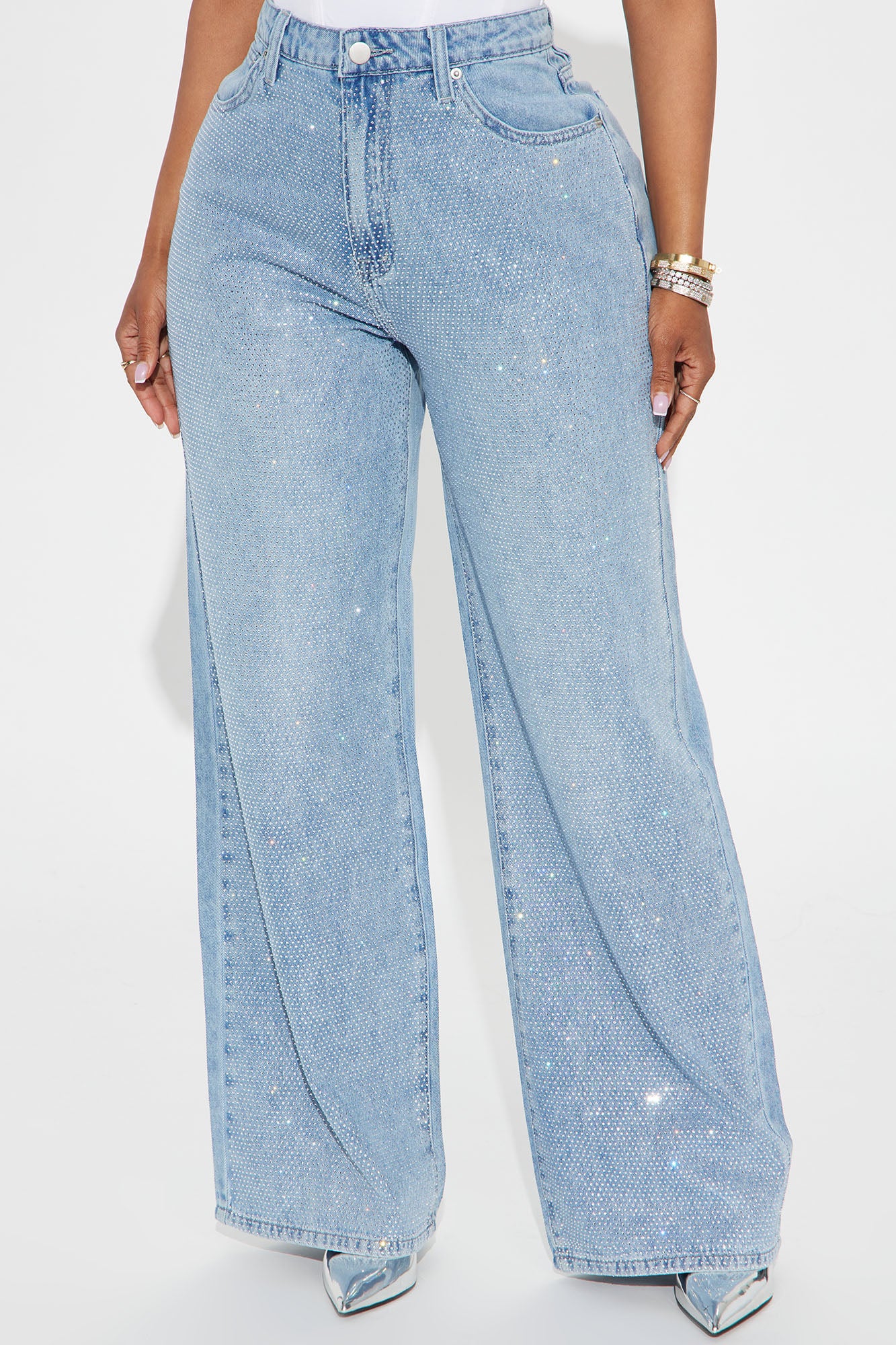 Better Perspective Embellished Baggy Jeans