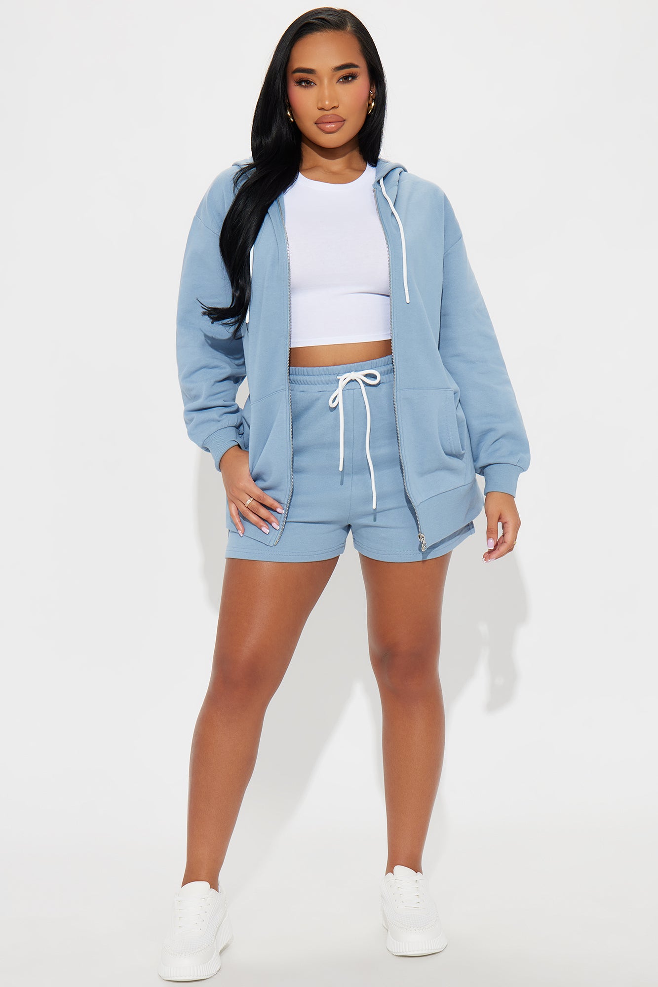 On The Go French Terry Short Set
