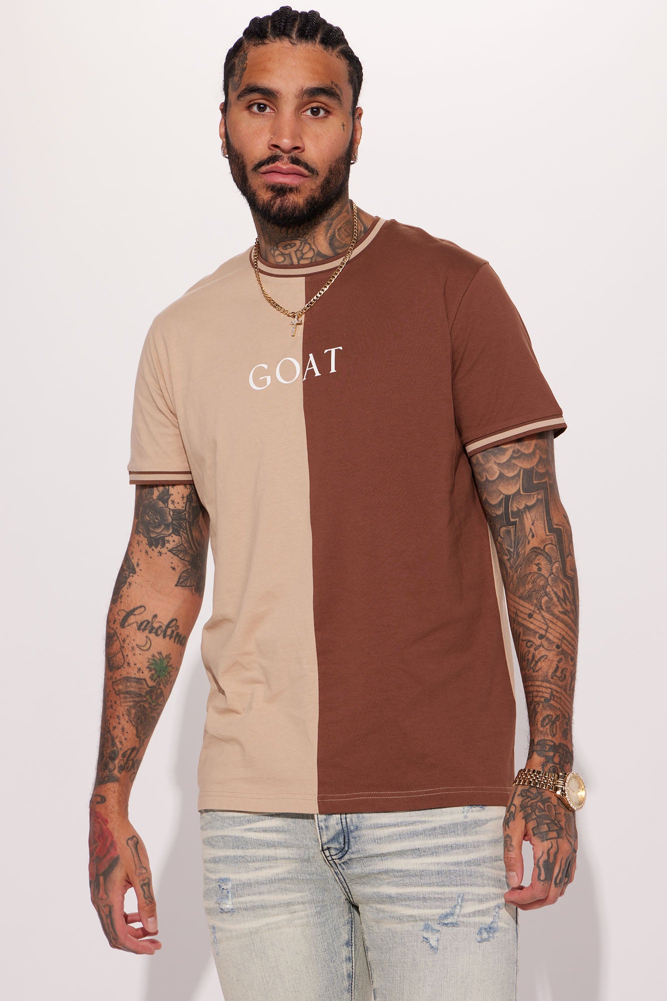 GOAT Color Block Short Sleeve Tee