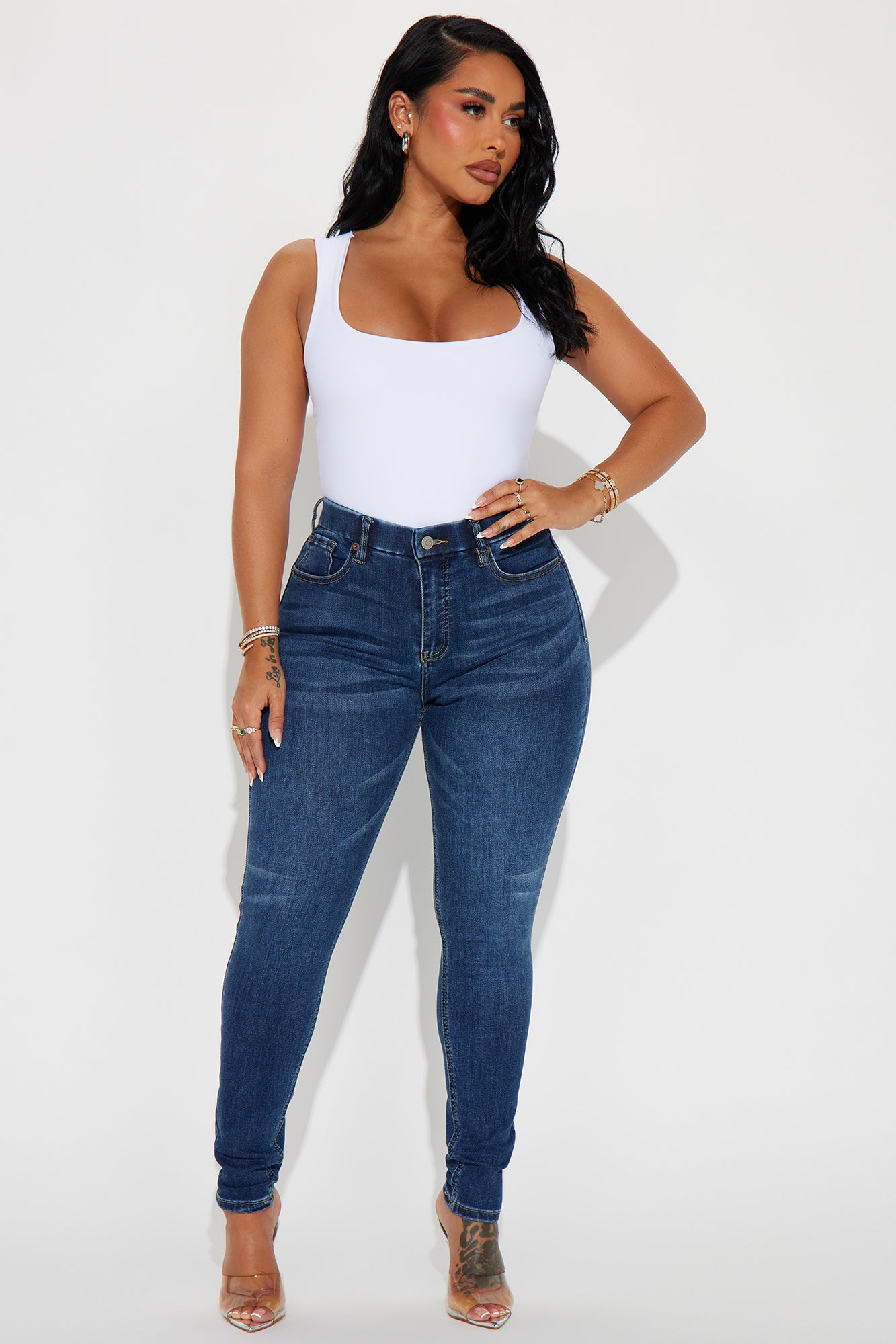 Taking It Over Tummy Control Stretch Skinny Jeans