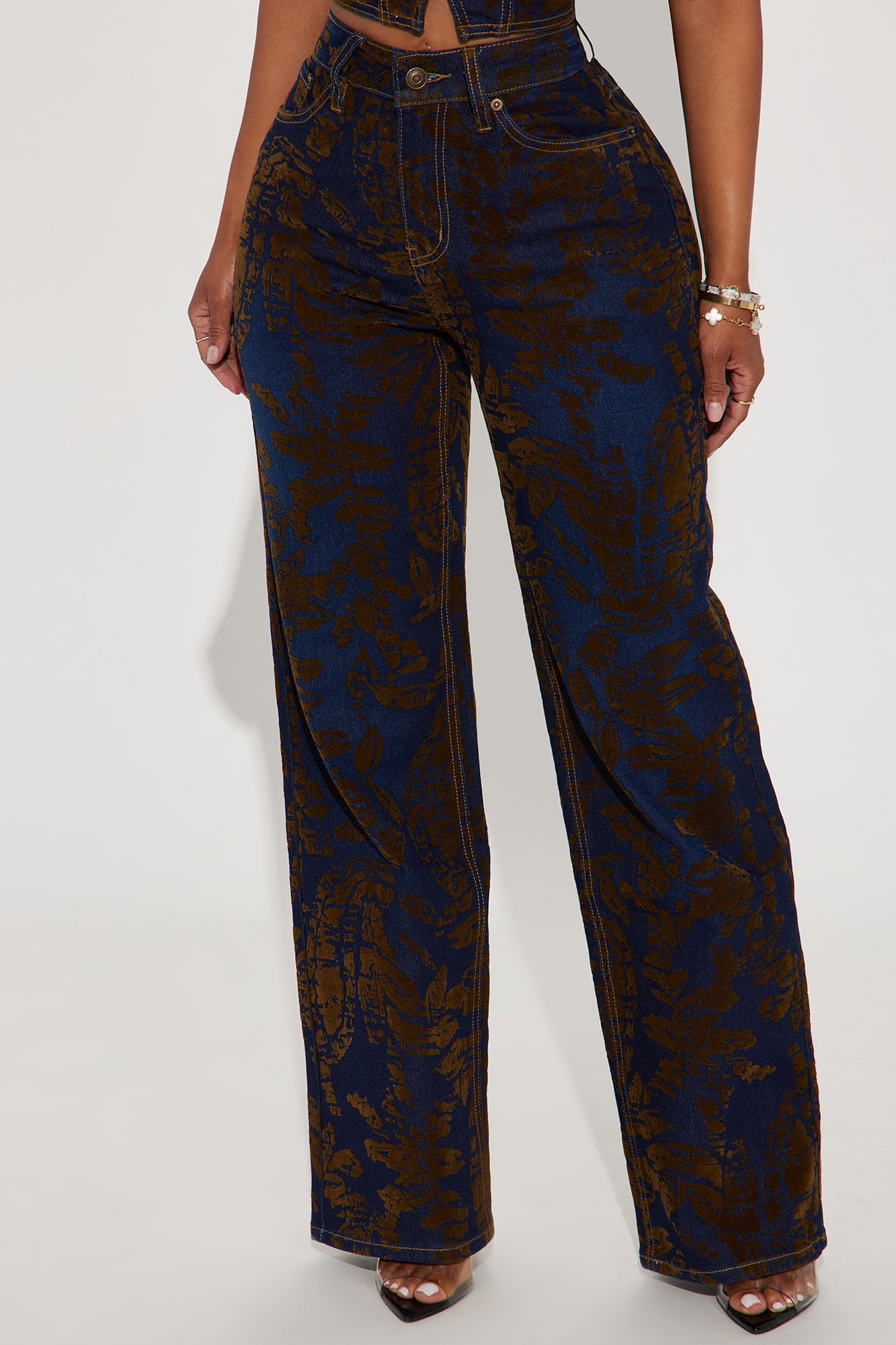 Keeping The Peace Velvet Stretch Straight Leg Jeans