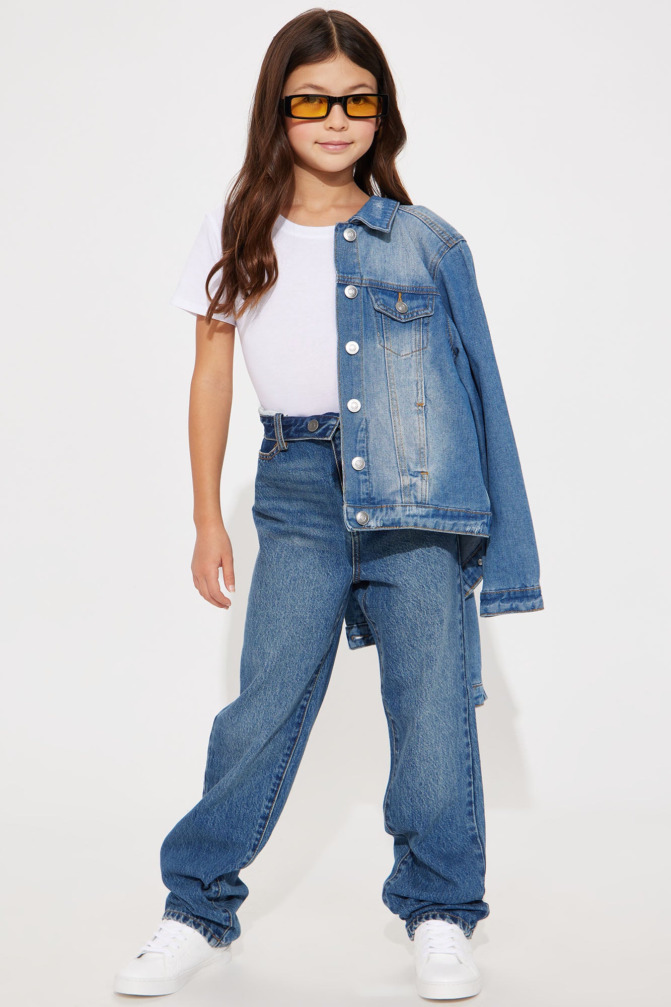 Mini The Fold Over Straight Leg Jeans