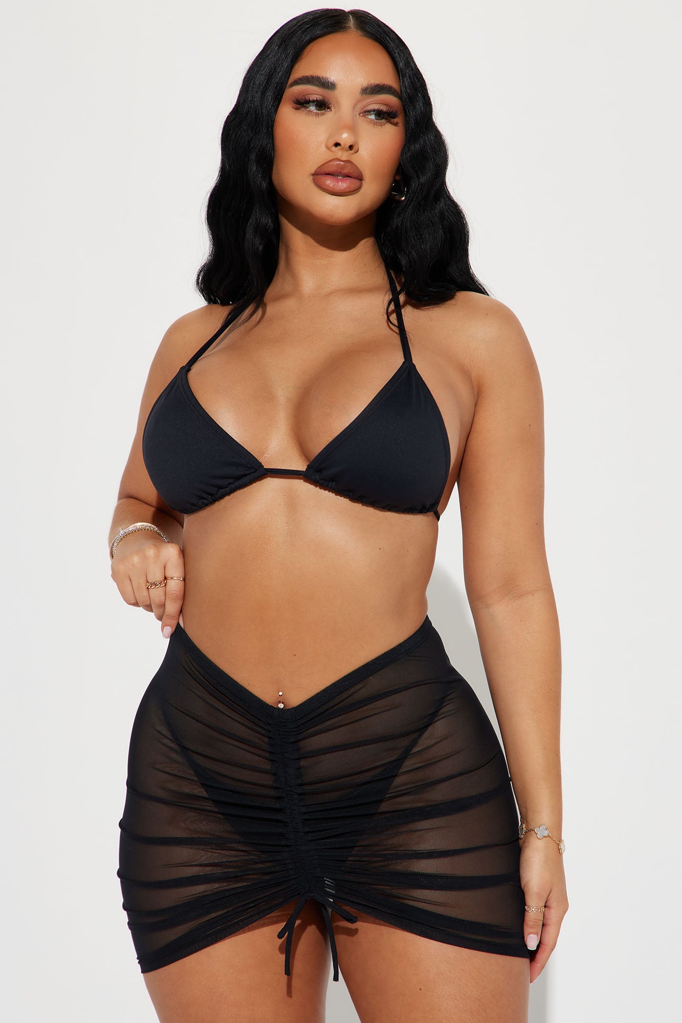 Island Baddie Ruched Skirt Cover Up