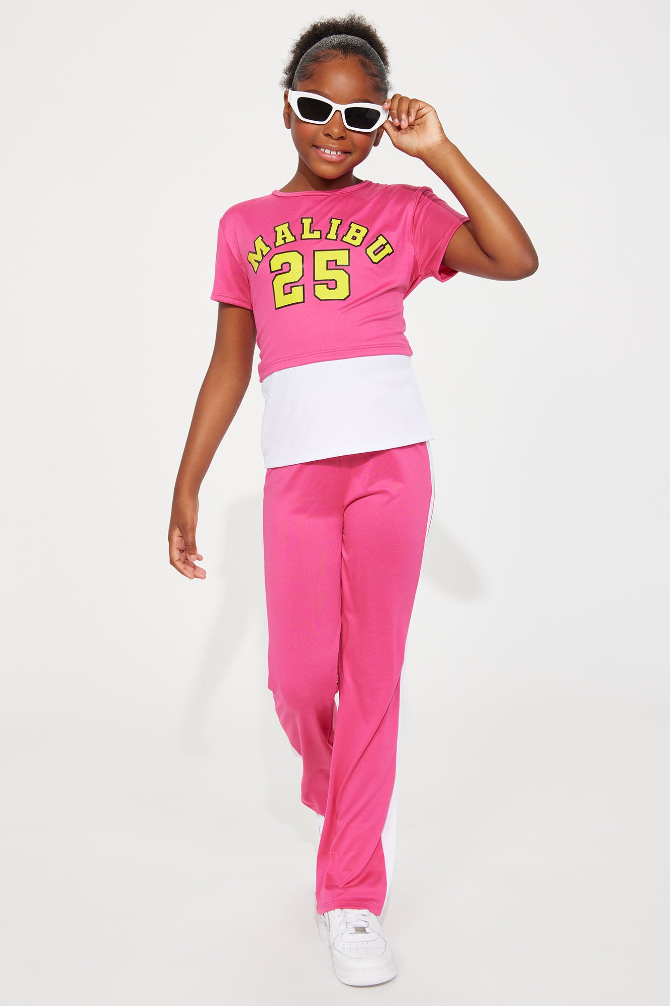 Mini Sporty In Malibu Two-Fer Top Matching Pant Set