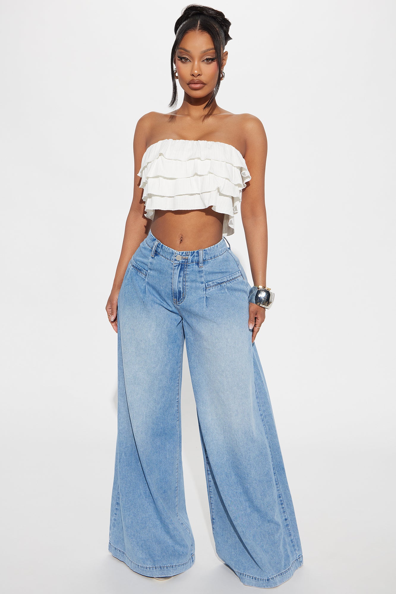 Taja Wide Leg Palazzo Jeans