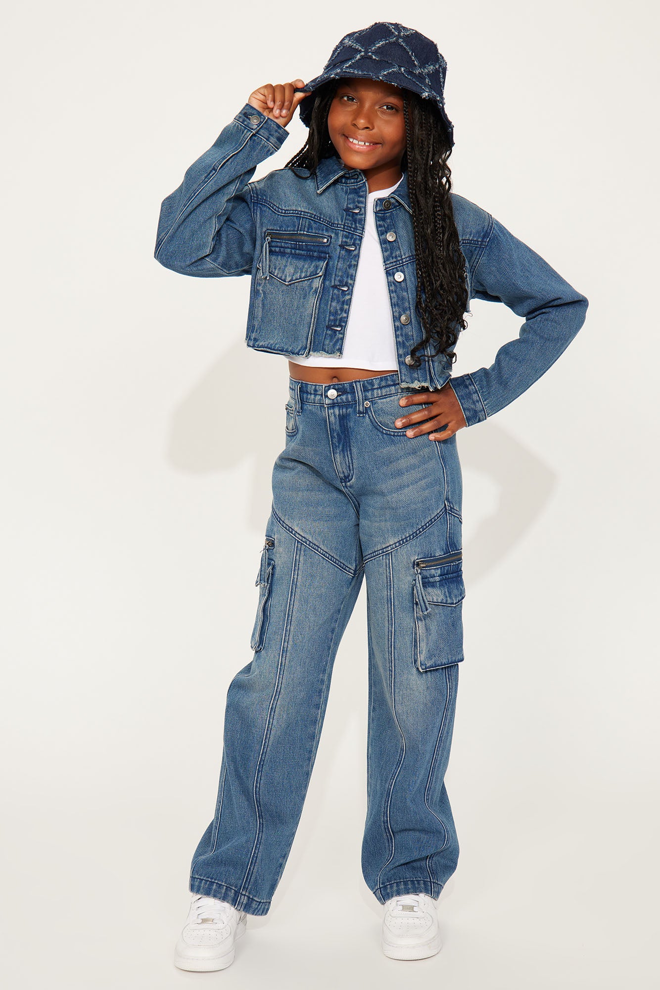 Mini Devil In Disguise Cargo Denim Jacket