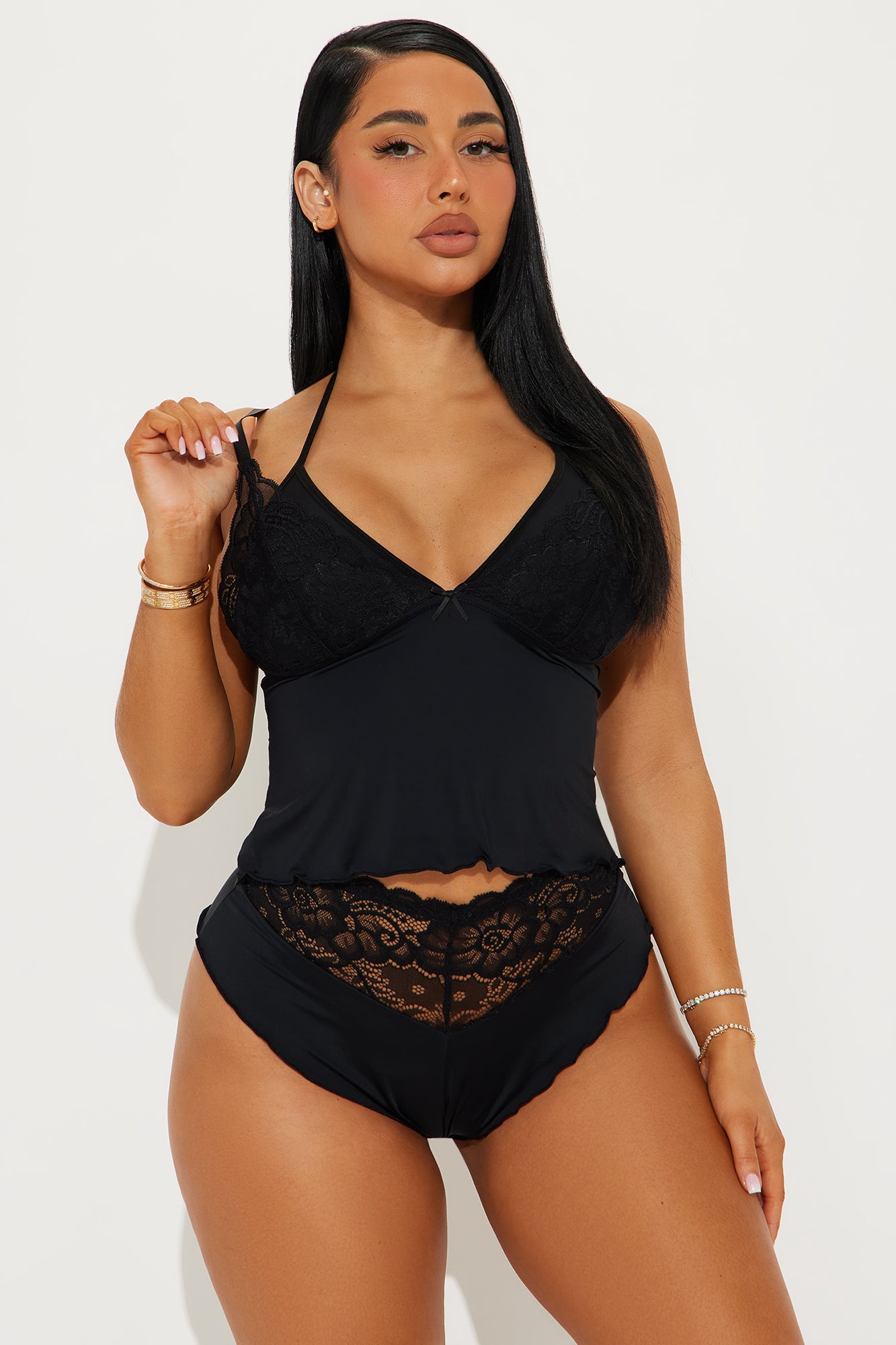 Mixed Messages Mesh Cami 2 Piece Set