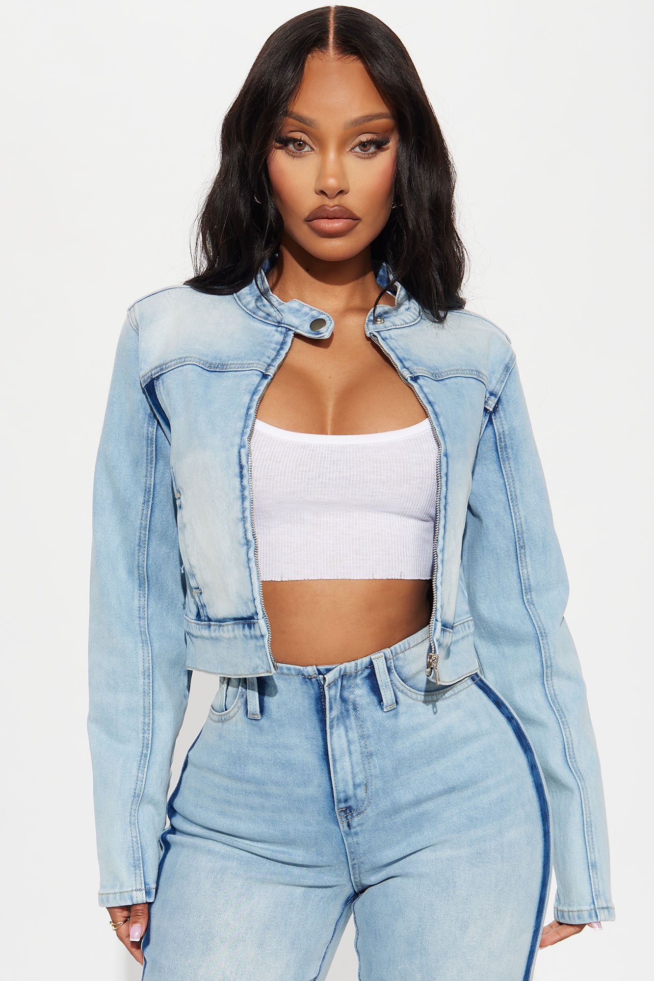 Speed It Up Stretch Moto Denim Jacket