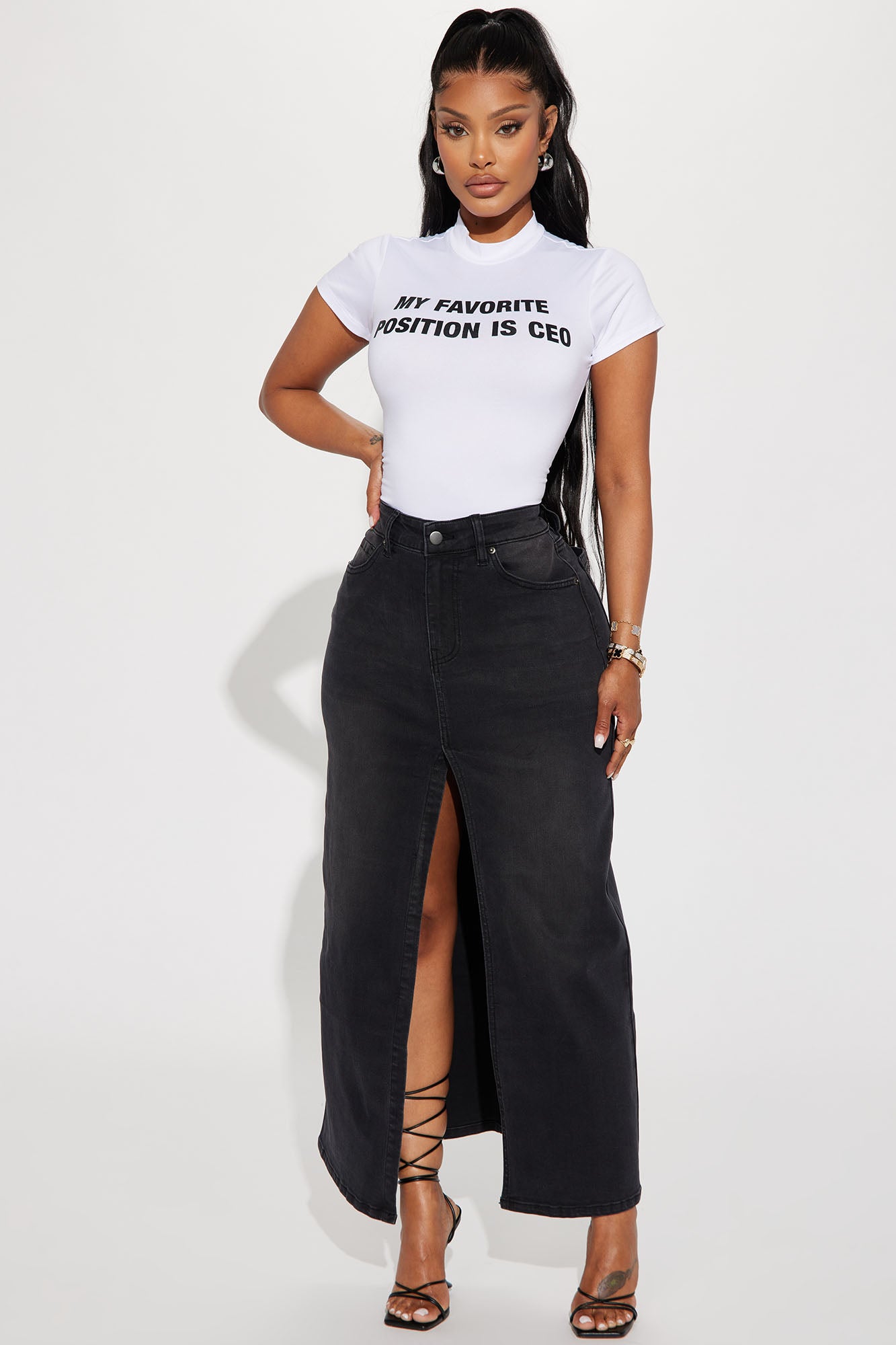 Nicole Denim Maxi Skirt