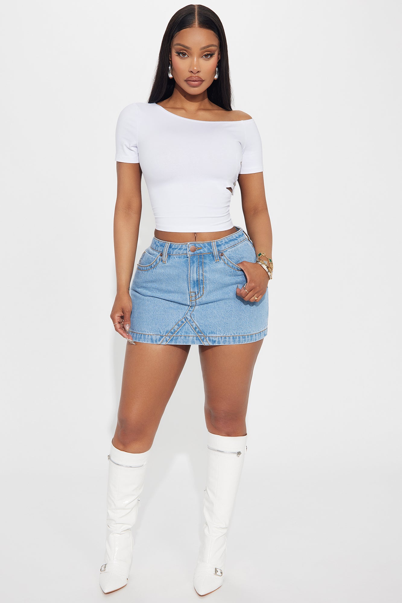 Kylie Denim Mini Skirt