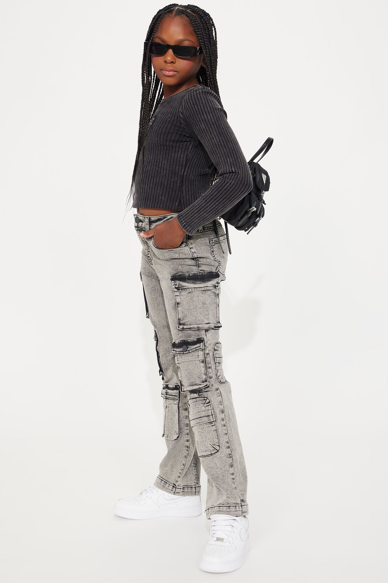 Mini Fairfax High Rise Stretch Cargo Jeans