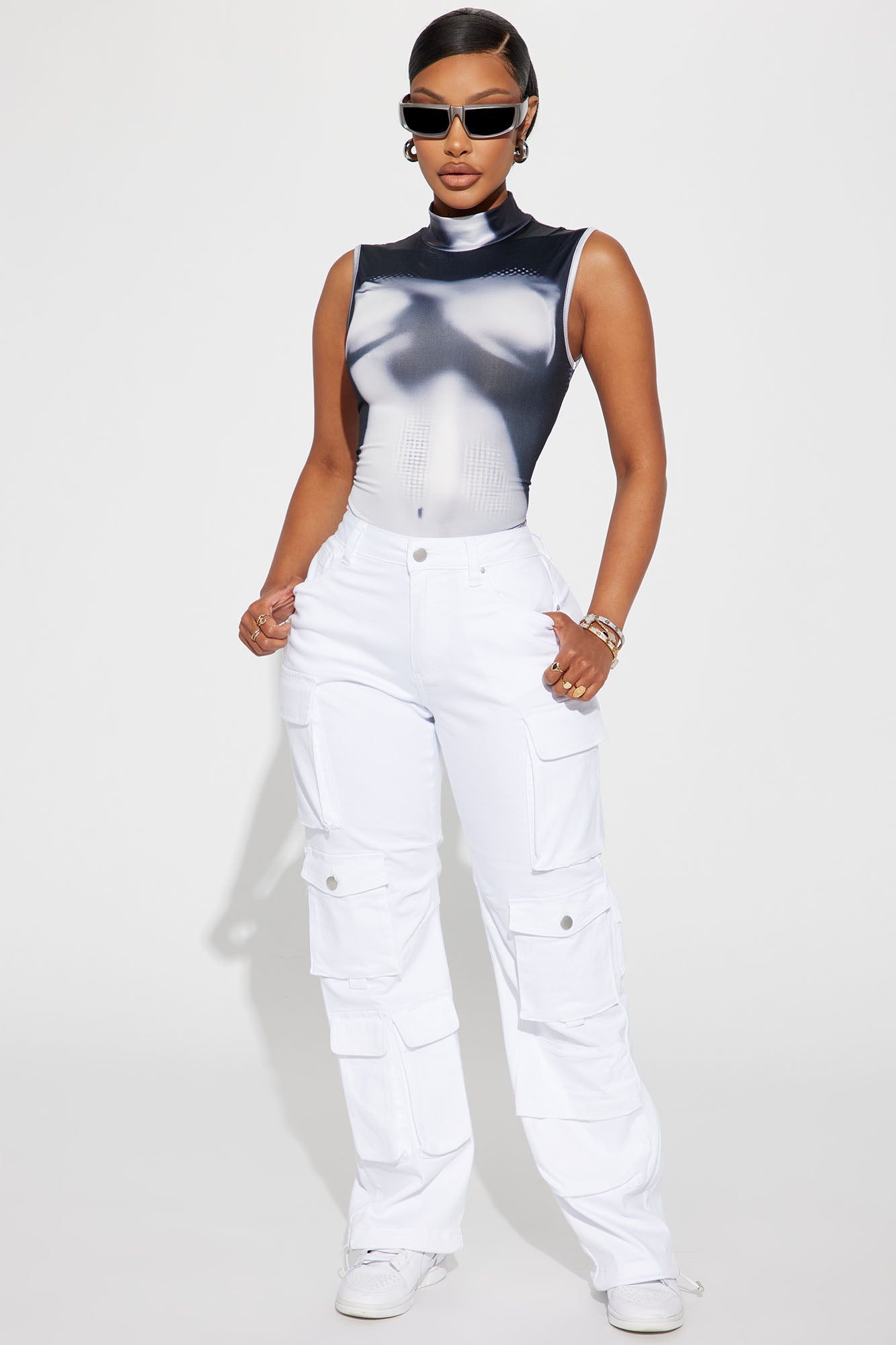 Fairfax High Rise Stretch Cargo Jeans