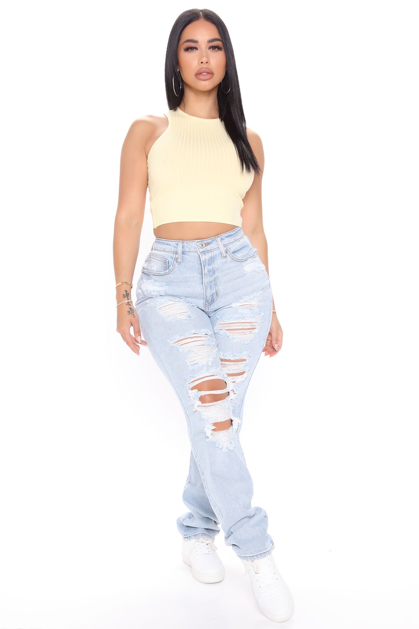 Favorite Getaway Destroyed Straight Leg Jeans