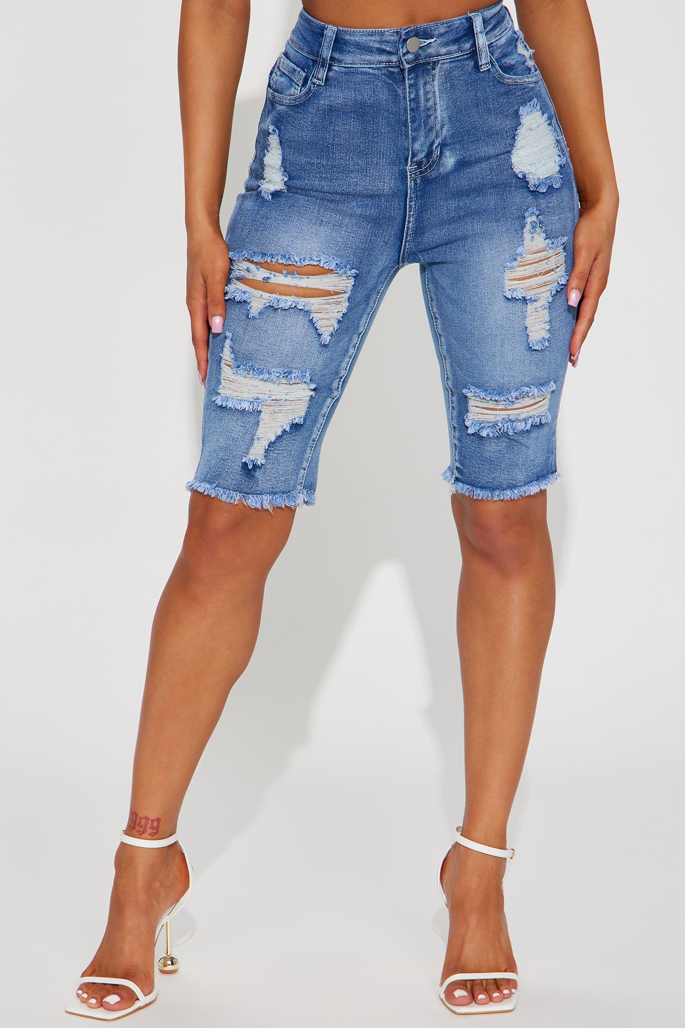 Hot Shot Stretch Denim Bermuda Shorts