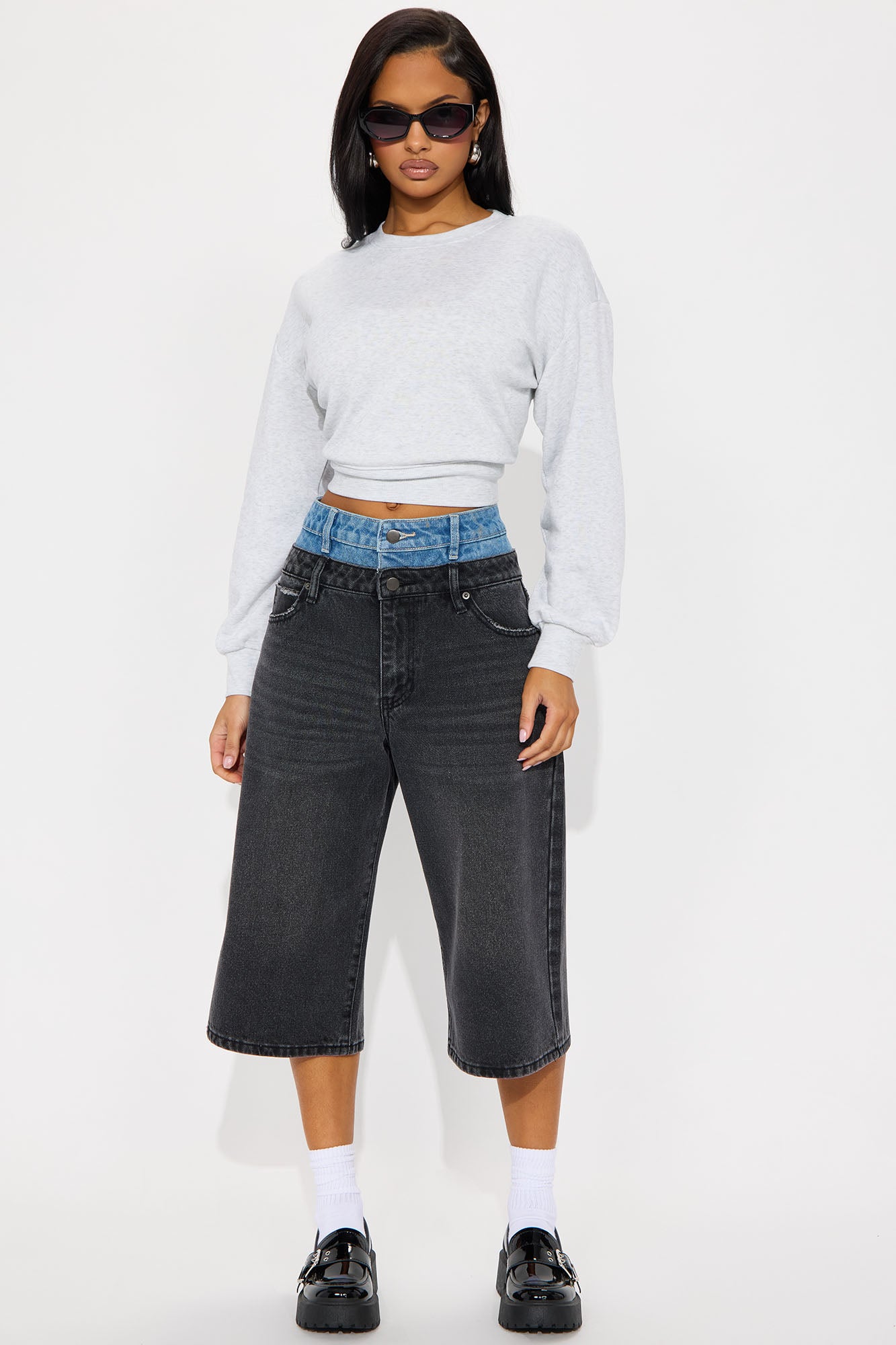 Rowen Non Stretch Double Waistband Denim Jorts