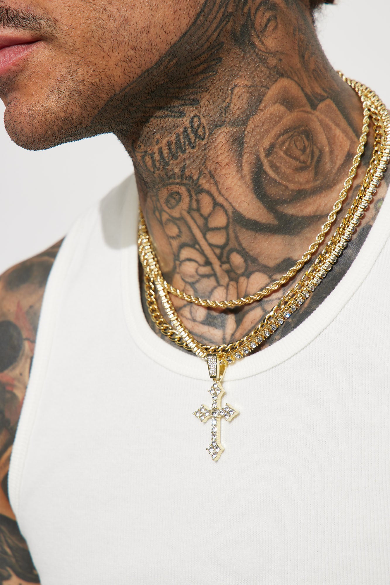 Cross On Me 3 Piece Chain Necklace