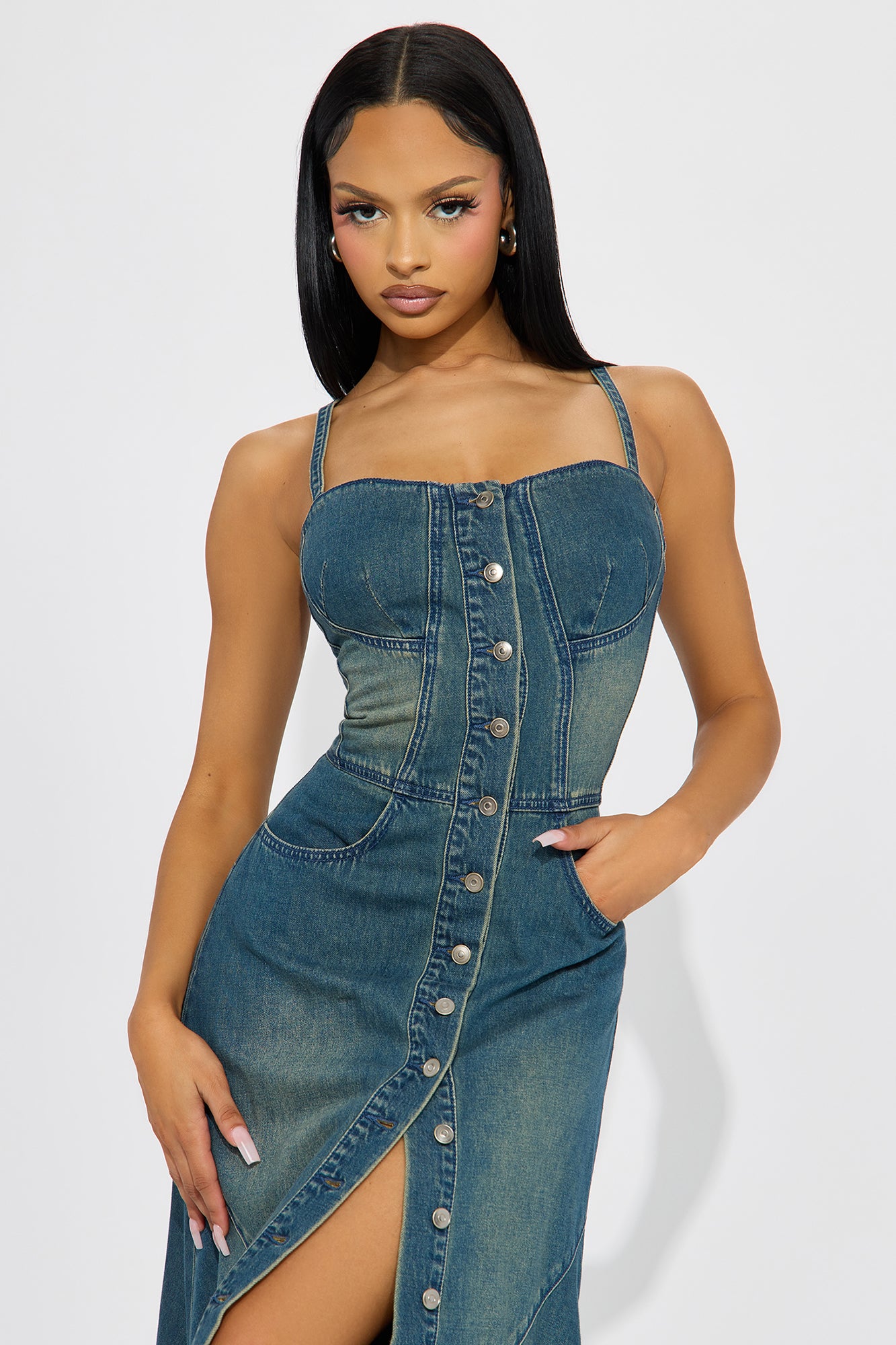 Allie Denim Maxi Dress