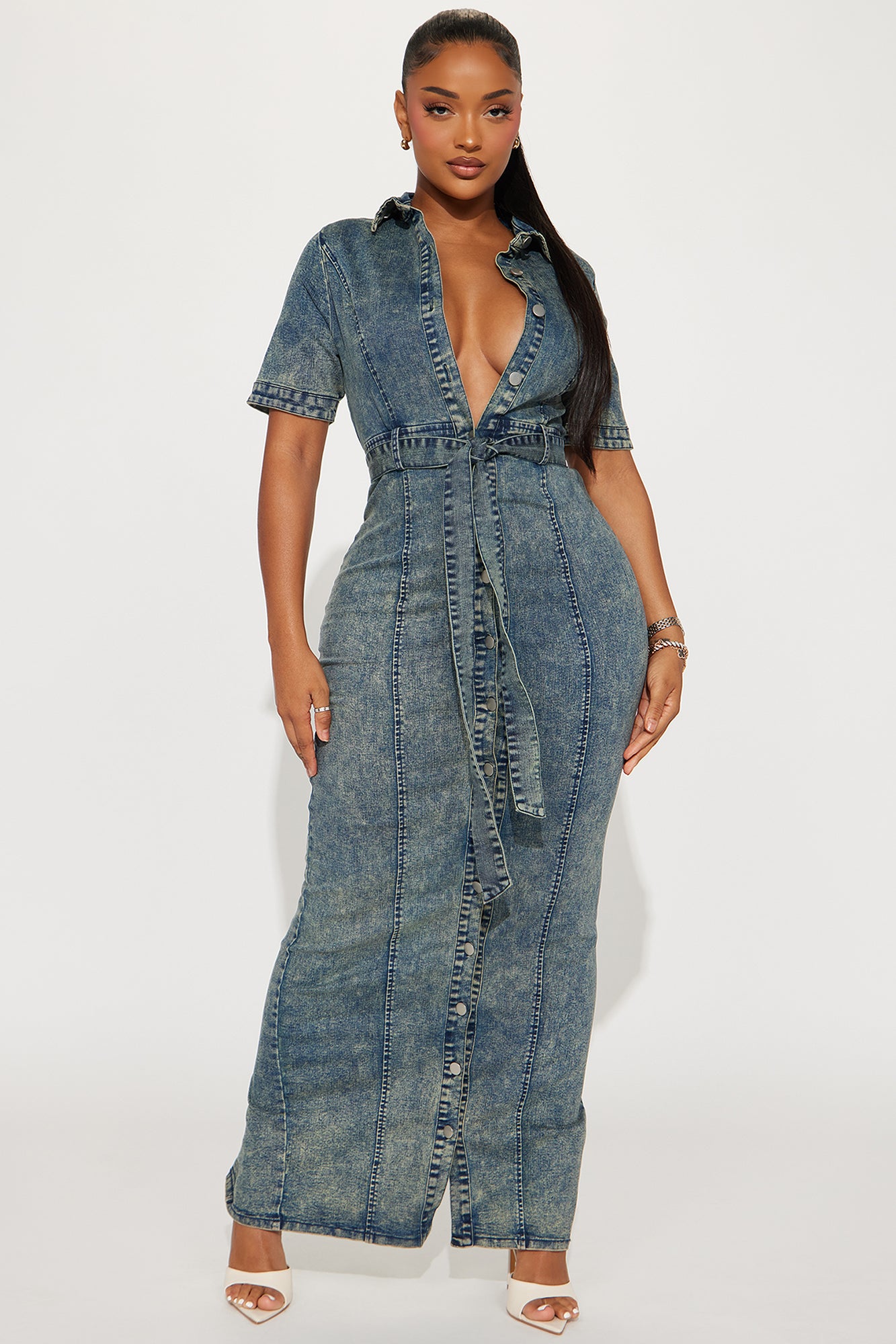 Kara Denim Maxi Dress