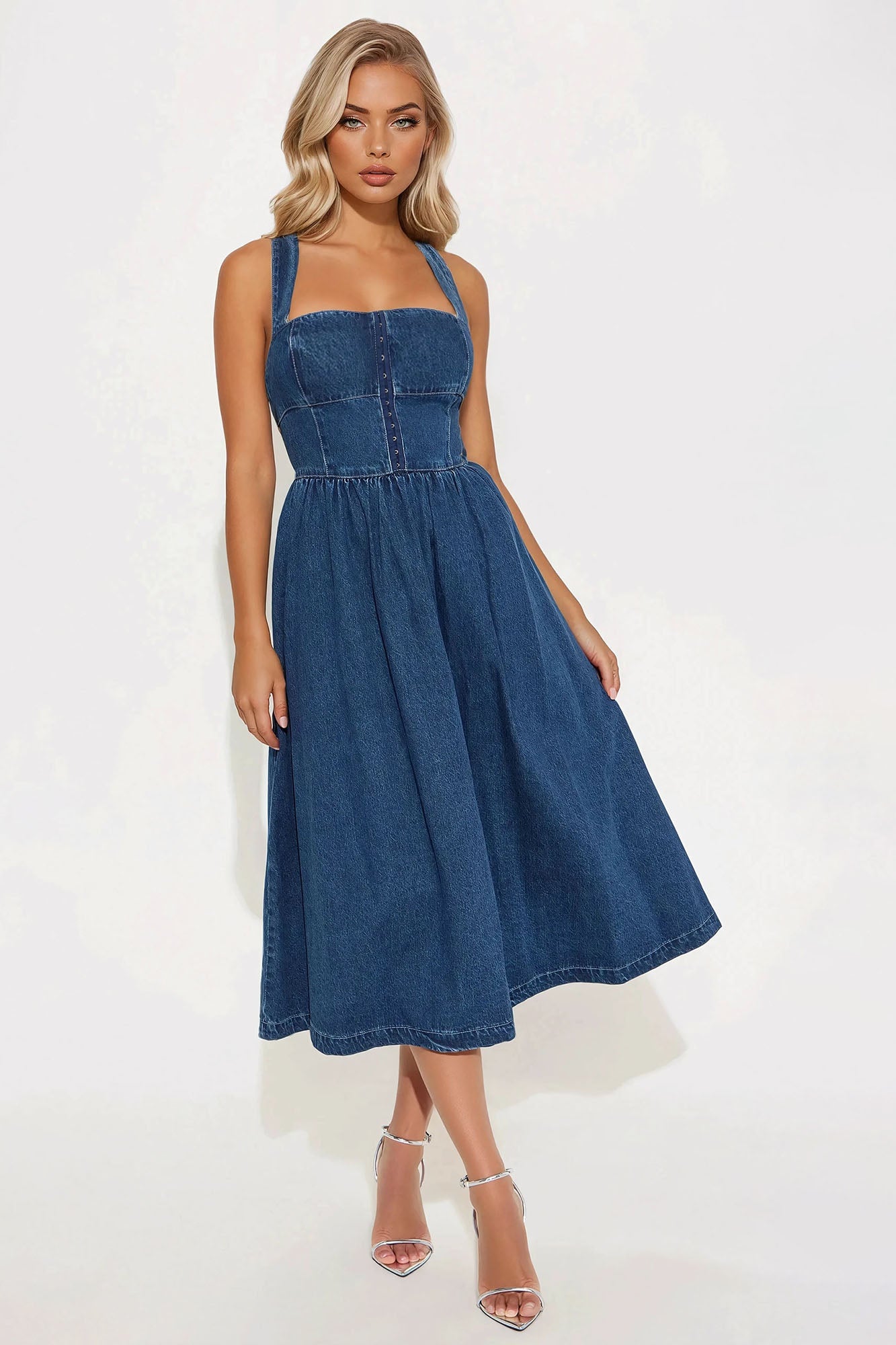 Sunday Stroll Denim Midi Dress
