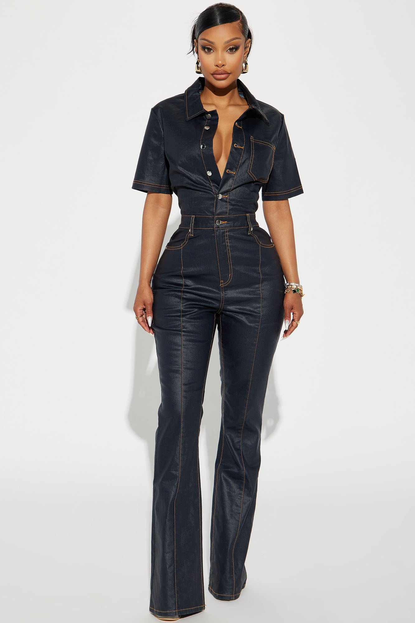 Time To Leave Denim Jumpsuit