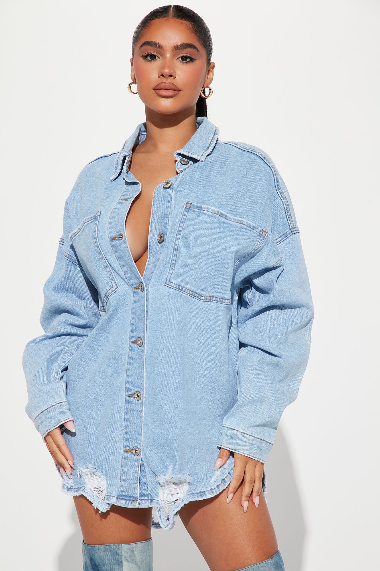 Had Me At Hello Denim Shacket