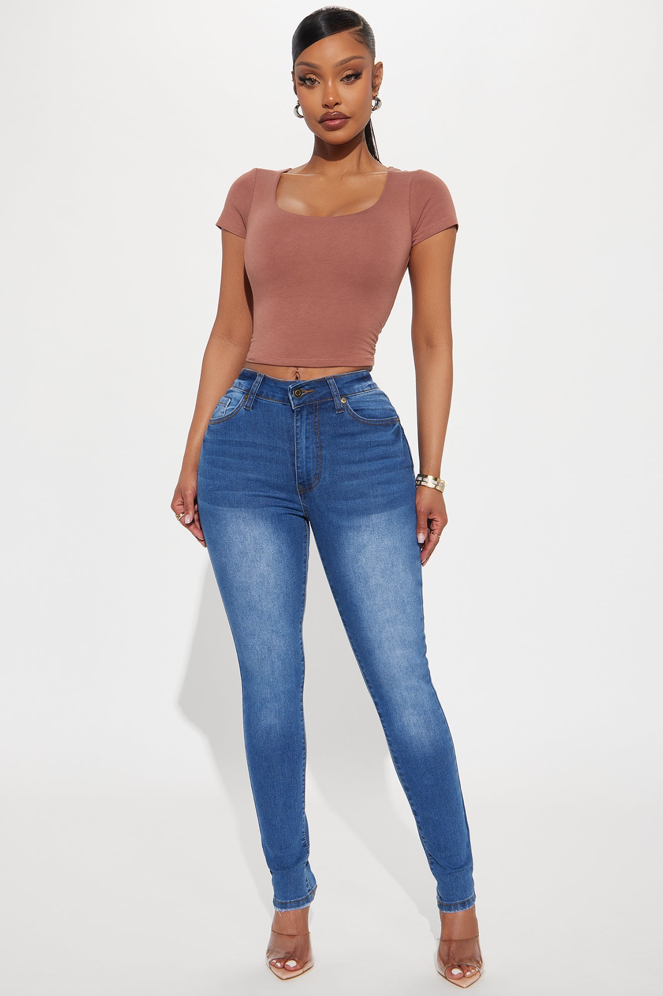 Caught Staring Stretch Booty Lifting Skinny Jeans