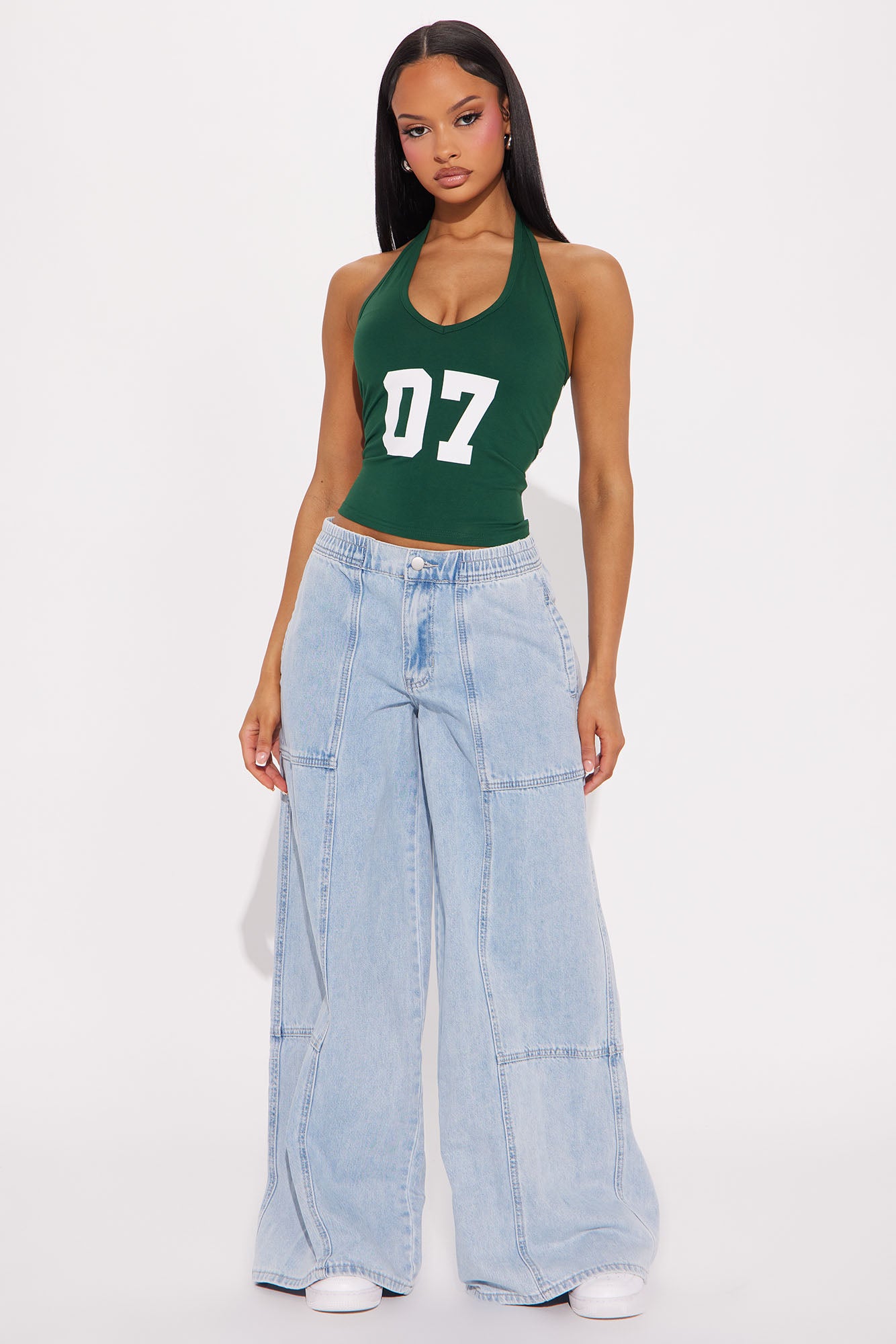 Naya Chambray Wide Leg Jean
