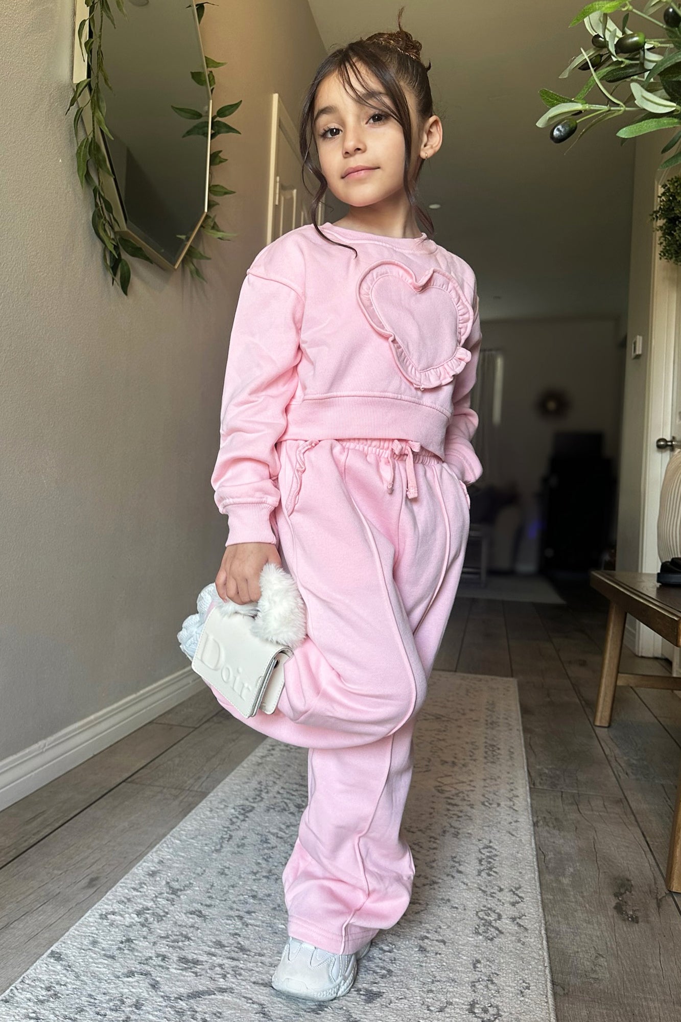 Mini Sweetheart Fleece Sweatsuit Set
