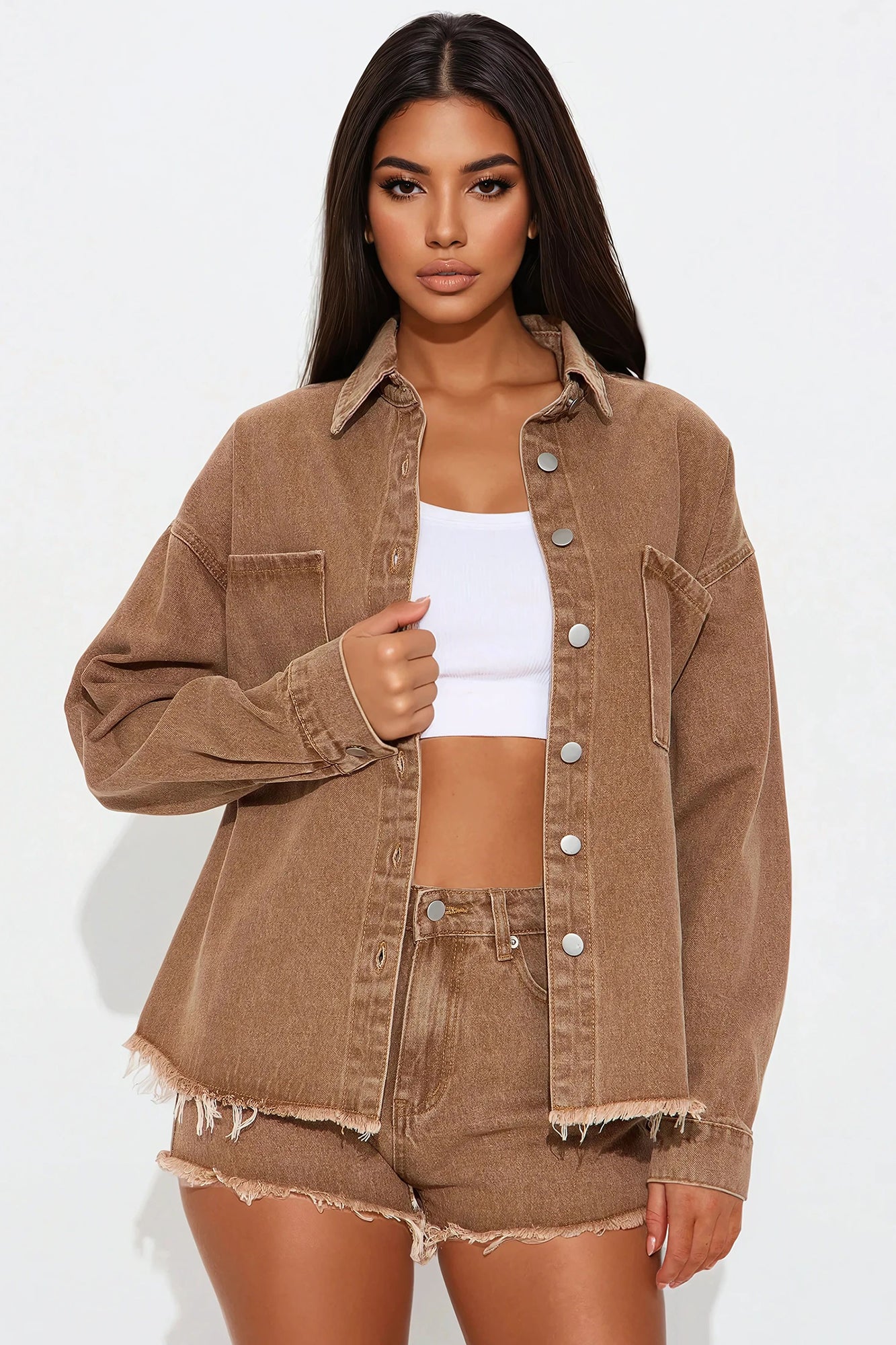 Audrey Denim Short Set