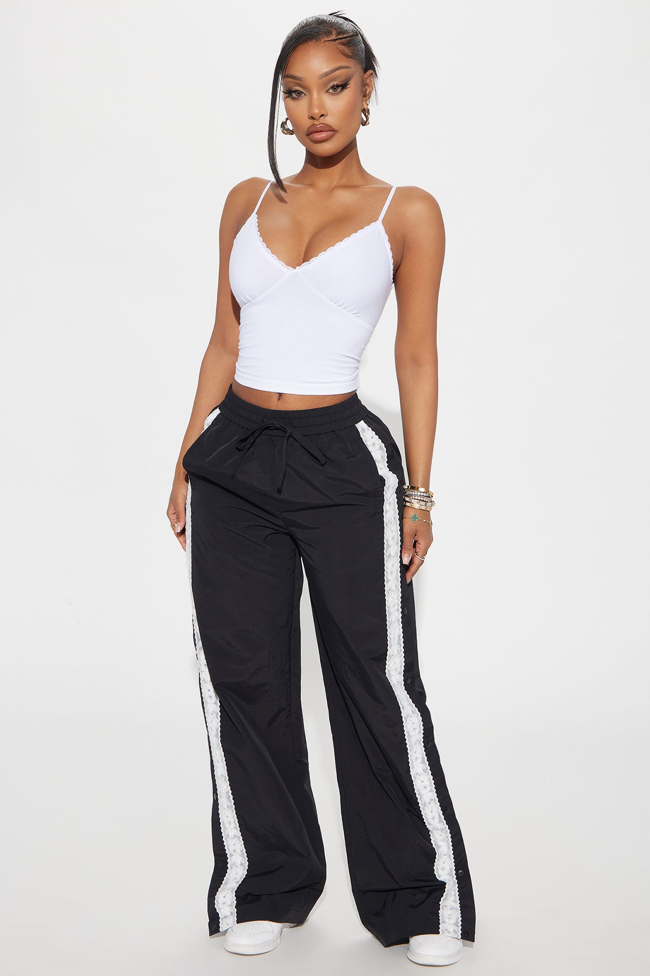 Talia Snap Button Windbreaker Track Pant
