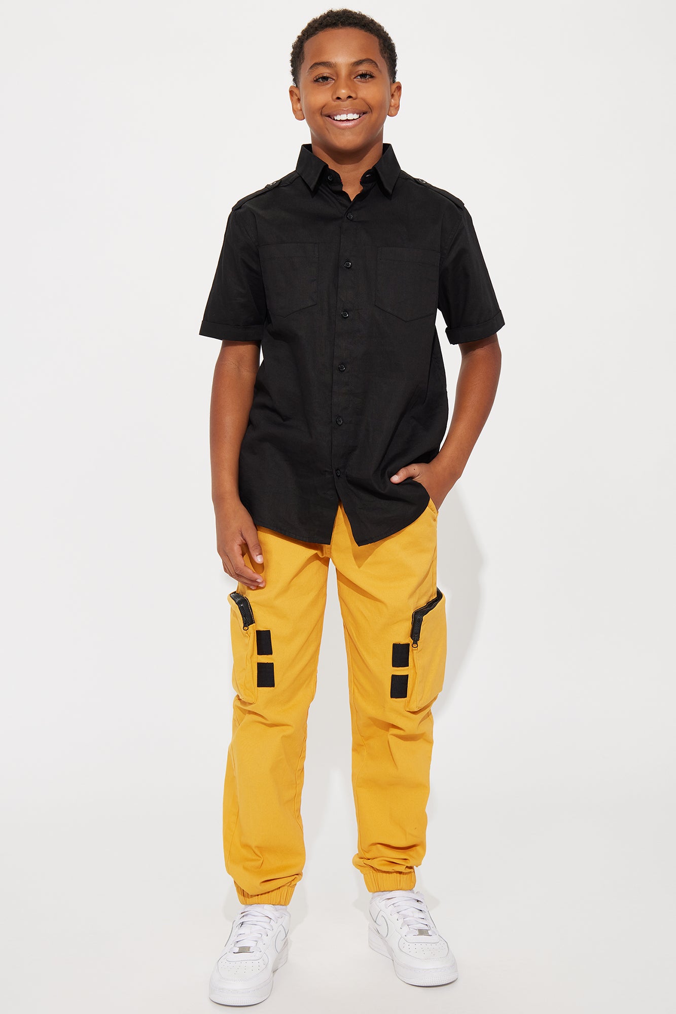 Mini Tough Is My Middle Name Cargo Twill Jogger Pant