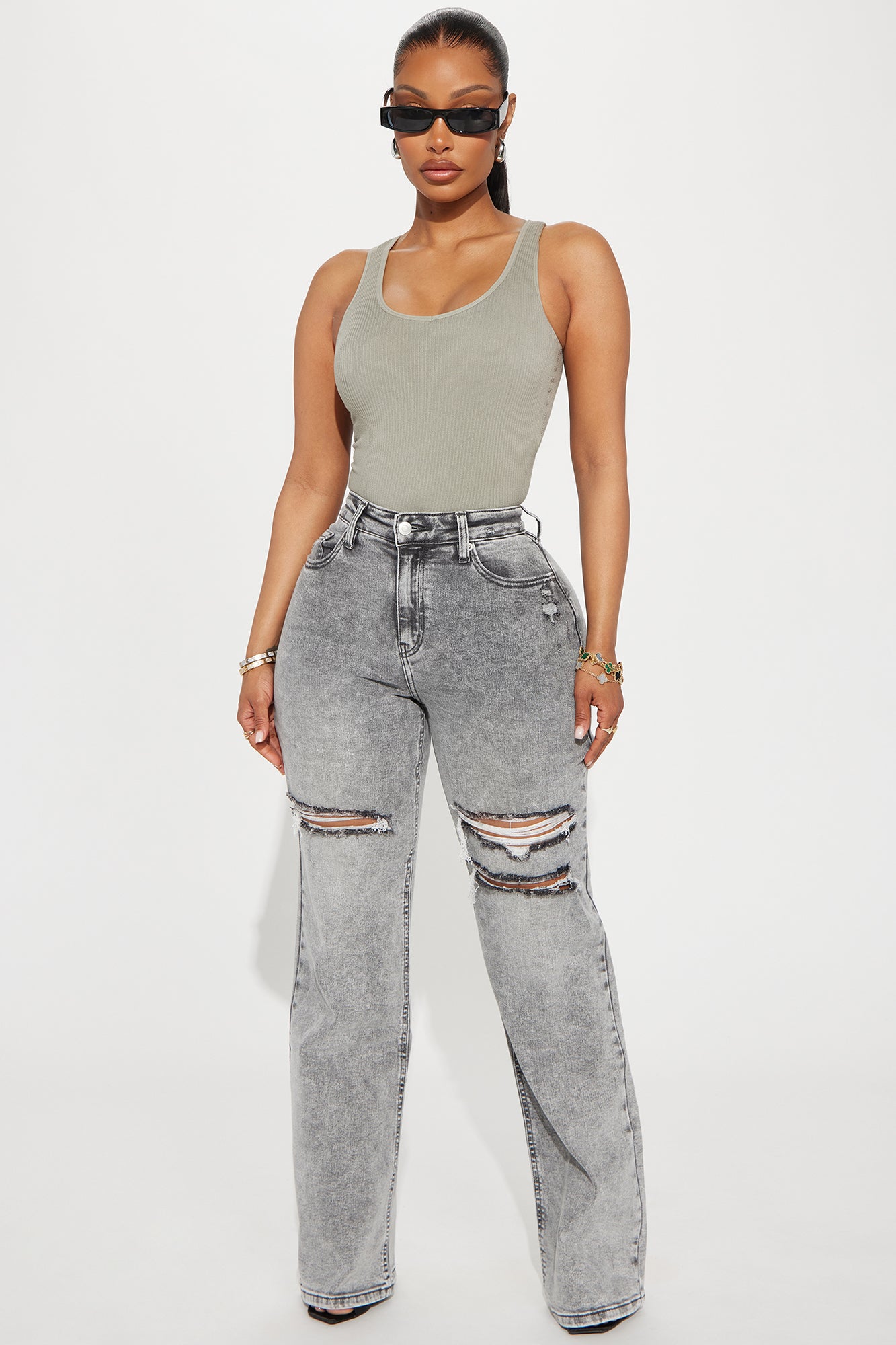 Remi Ripped Stretch Baggy Jeans