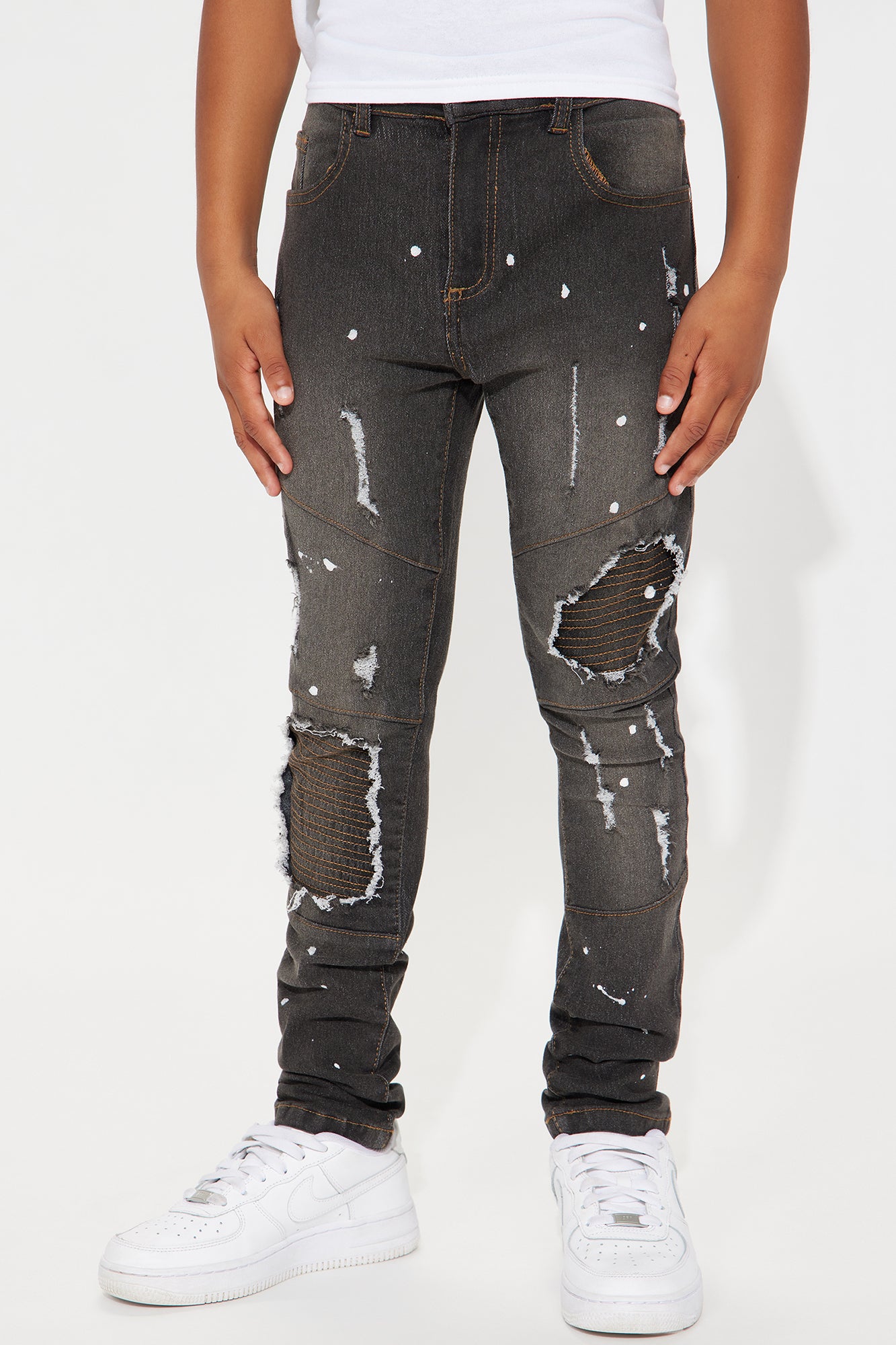 Mini Splash Moto Rip & Repair Denim Jeans