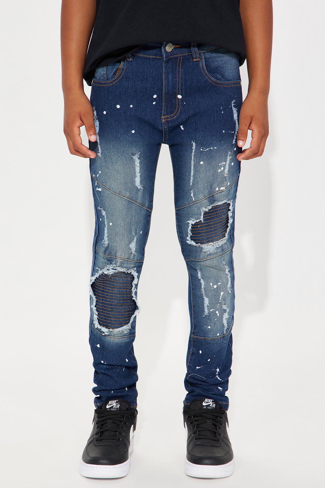 Mini Splash Moto Rip & Repair Denim Jeans