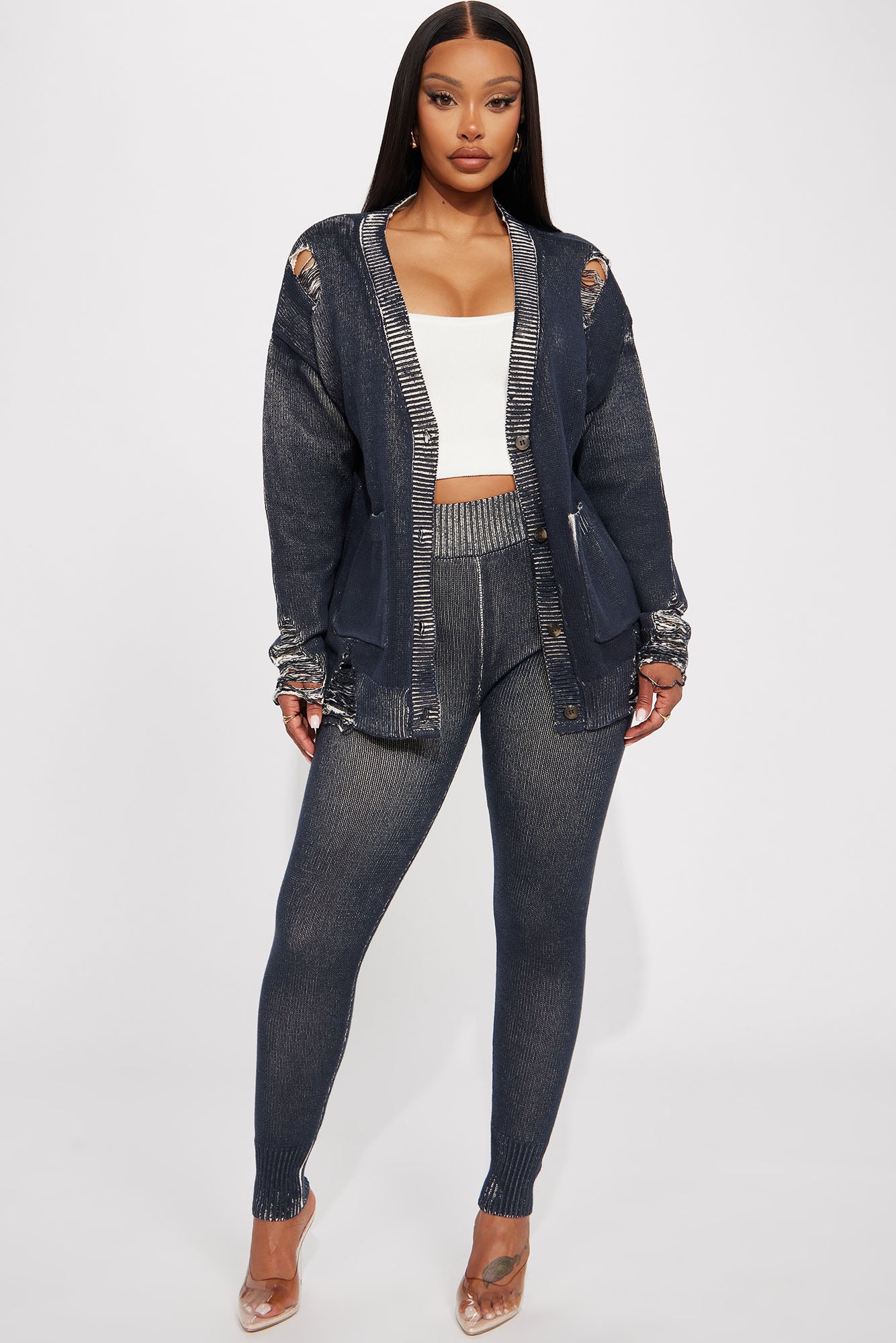 Lola Washed Sweater Legging Set