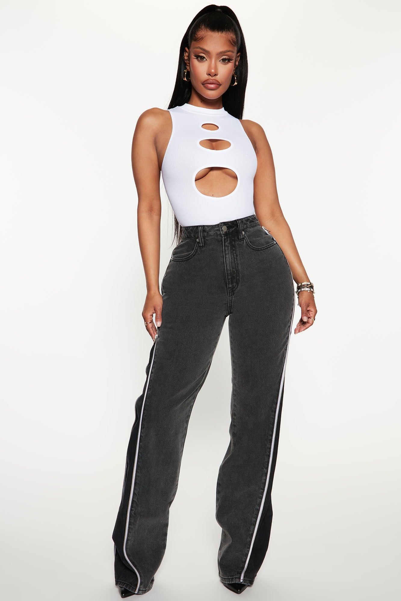 Zip It Up Straight Leg Jeans
