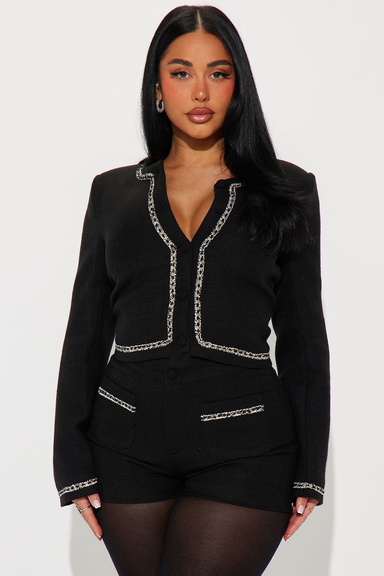 Iris Tweed Cropped Blazer