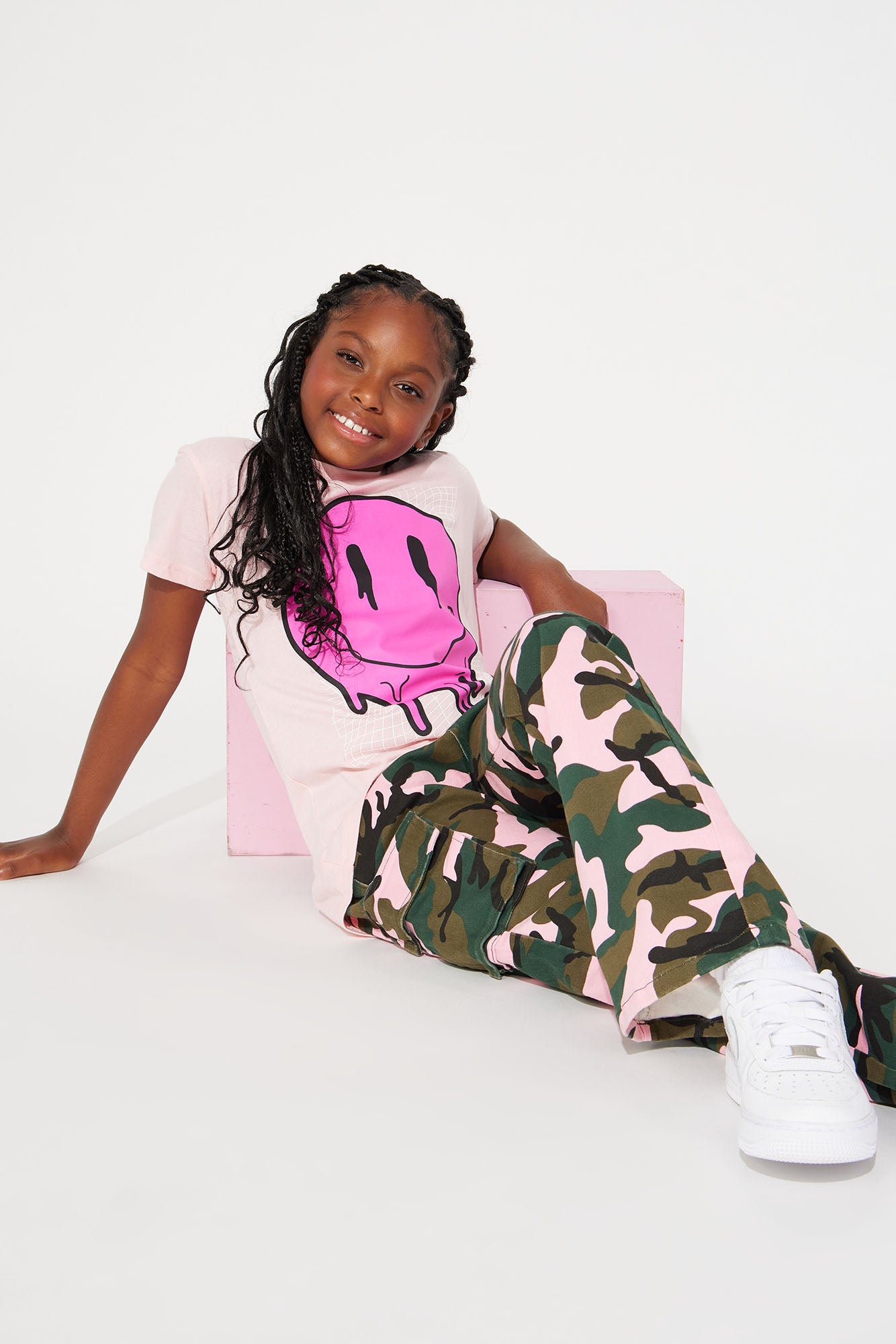 Mini Pink Camo Cargo Pants