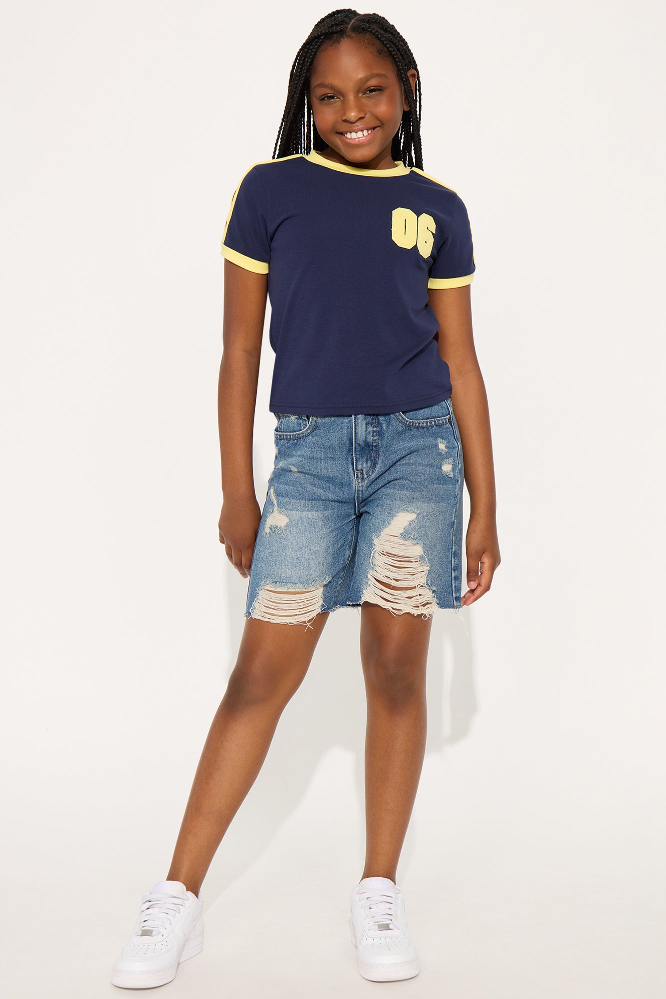 Mini Comes Naturally Ripped Denim Shorts