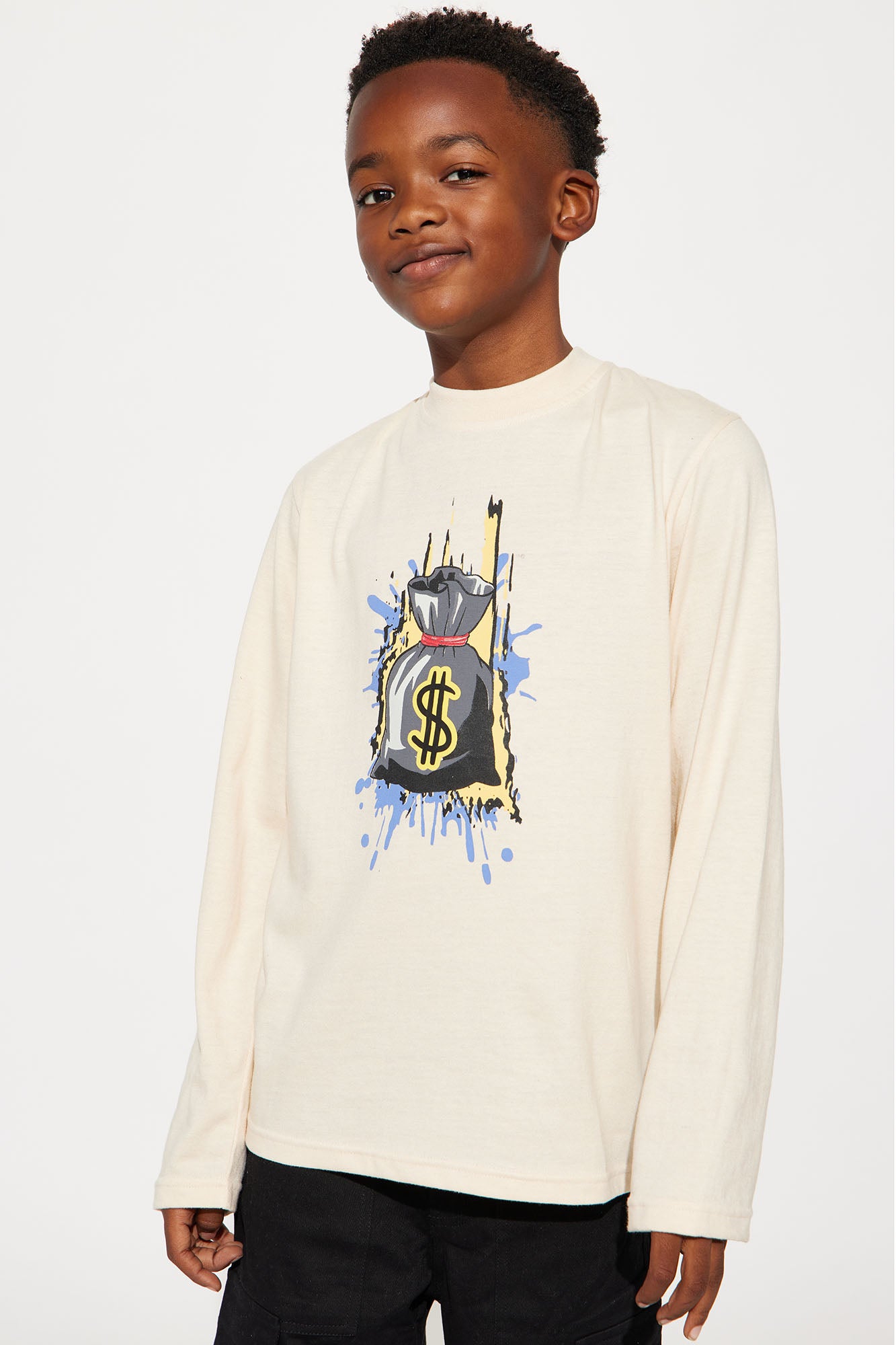 Mini Make Some Money King Front/Back Long Sleeve Tee